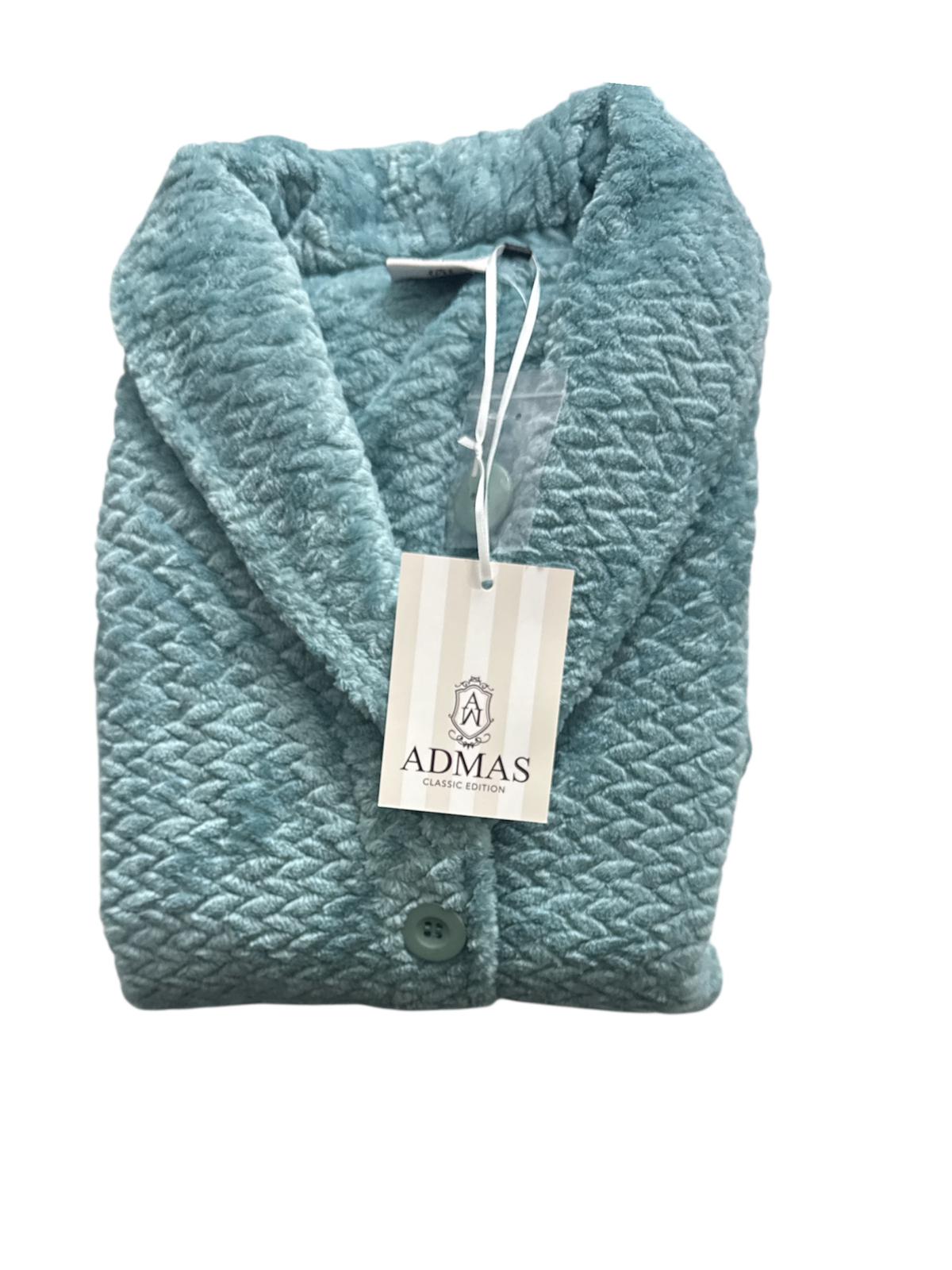 Vestaglia Donna Admas 67247 – Invernale in Pile Coral – Modello Abbottonato