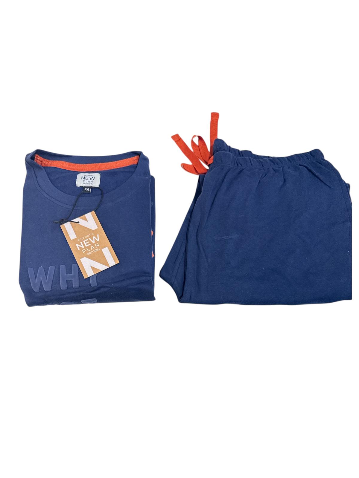 Pigiama Uomo Admas New Plan – Modello 63756 – Cotone Felpato Autunno/Inverno