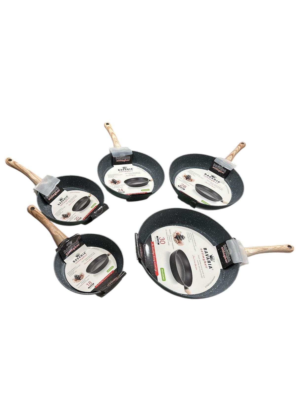 Set Padelle 5 Pezzi Le Magnifiche Cuore di Pietra – Antiaderenti con Fondo a Induzione Professional