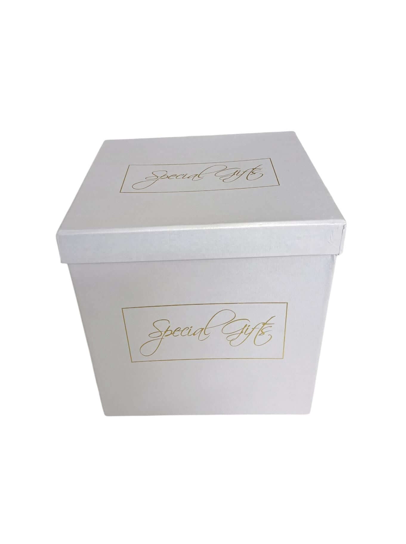 Lampada bianca Special Gifts in vetro e legno, bomboniera raffinata 12,5x18 cm con scatola regalo. Elegante e personalizzabile, perfetta per eventi speciali.