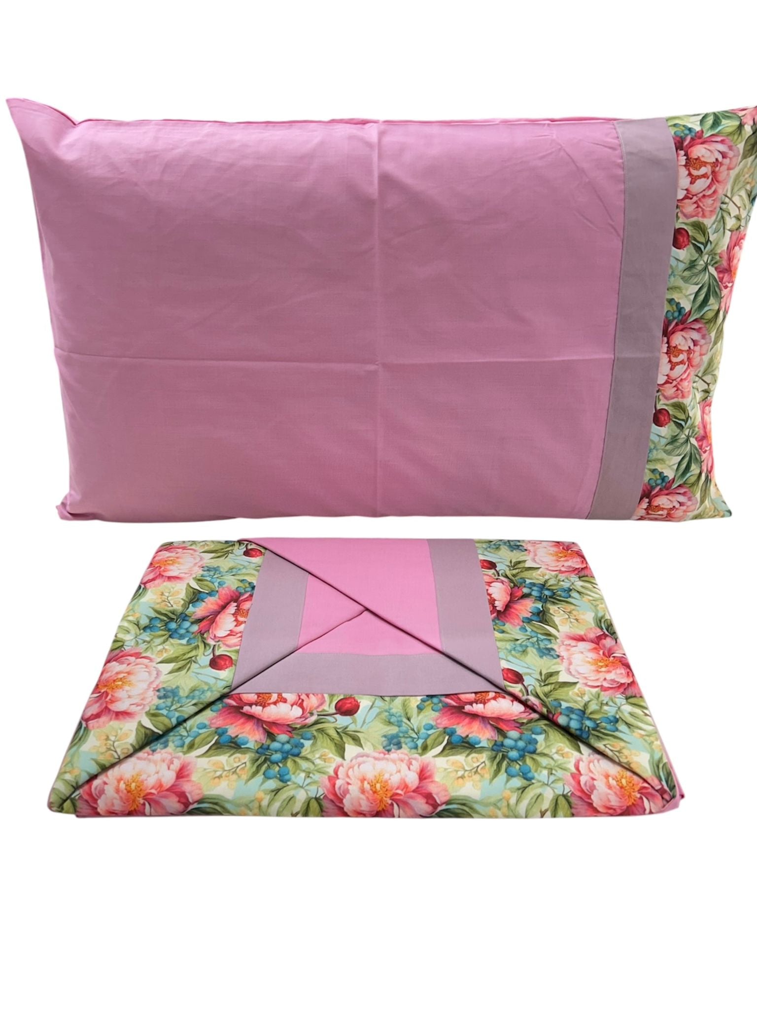 Completo Lenzuola Made In Italy Matrimoniale 100% Cotone