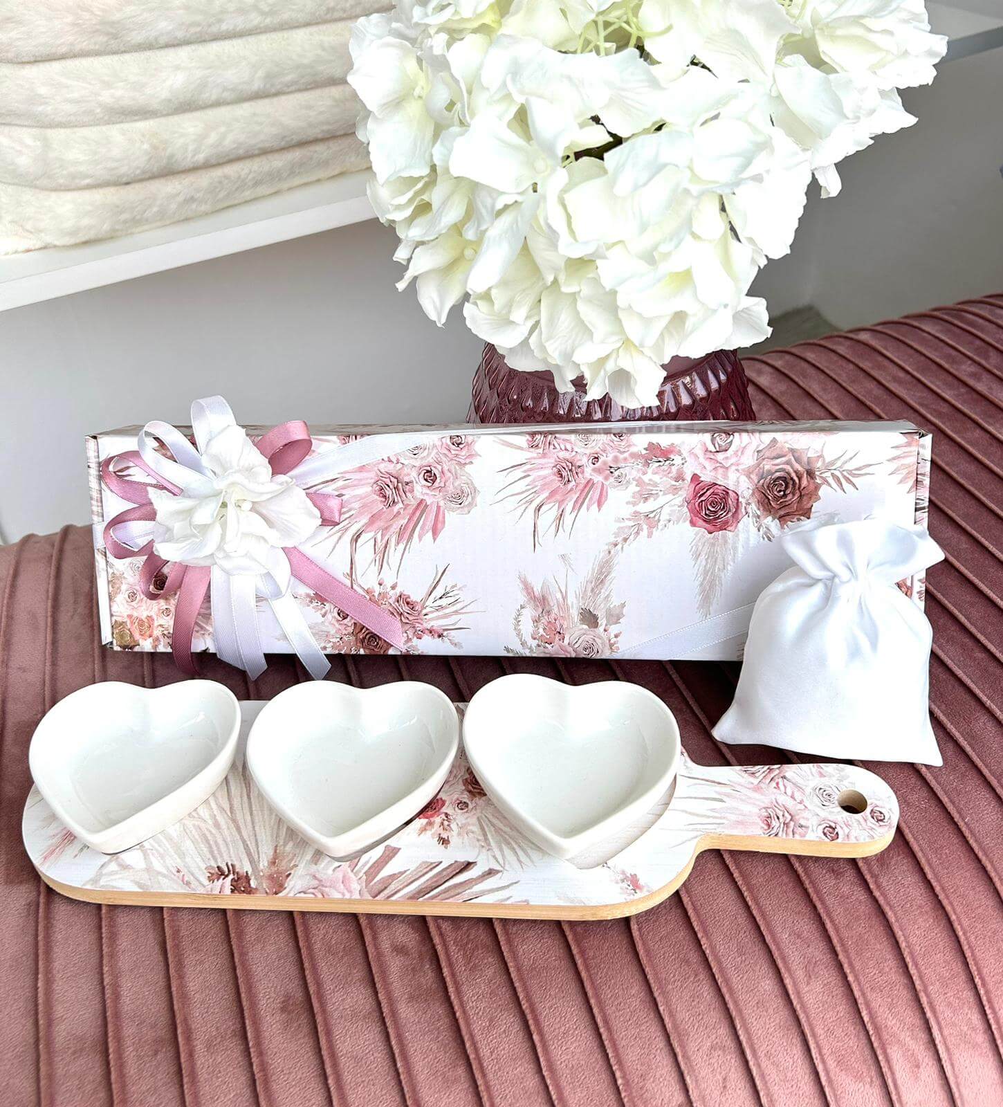 2 Pezzi Set 3 ciotole cuore Special Gifts Rose - The King Luxury