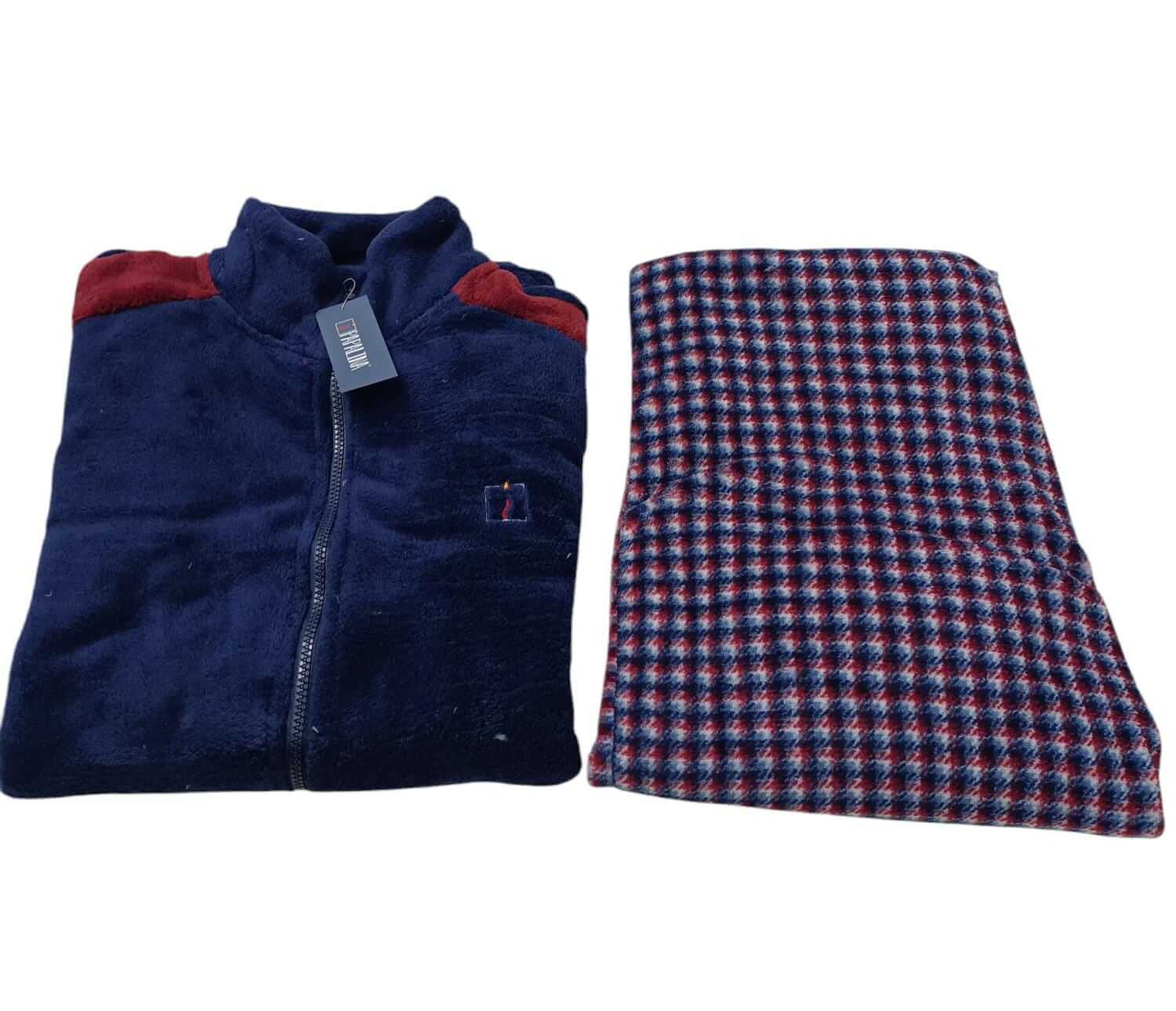 Pigiama Uomo Papalina Aperto con zip M Coral