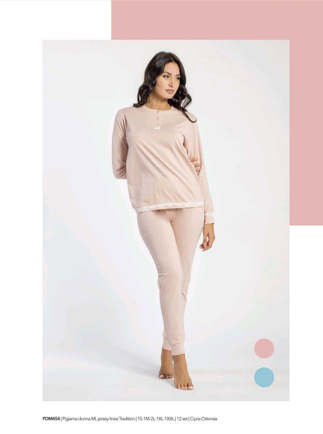 Pigiama Donna Primavera/Estate Milk And Honey Linea Tradition S Jersey