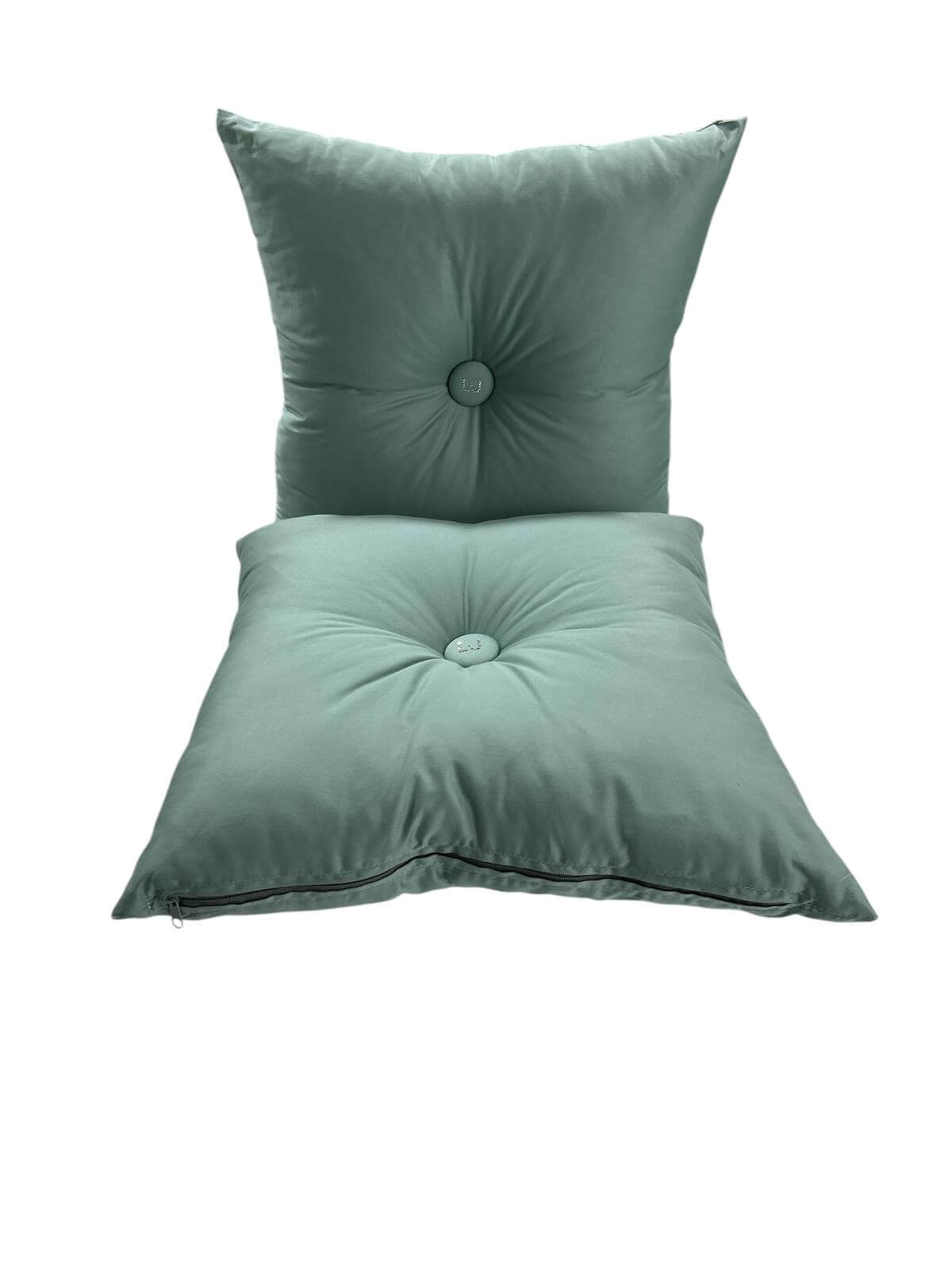 Cuscino arredo Liu Jo 40x40 cm in raso di cotone con bottone centrale decorativo, elegante e Made in Italy.