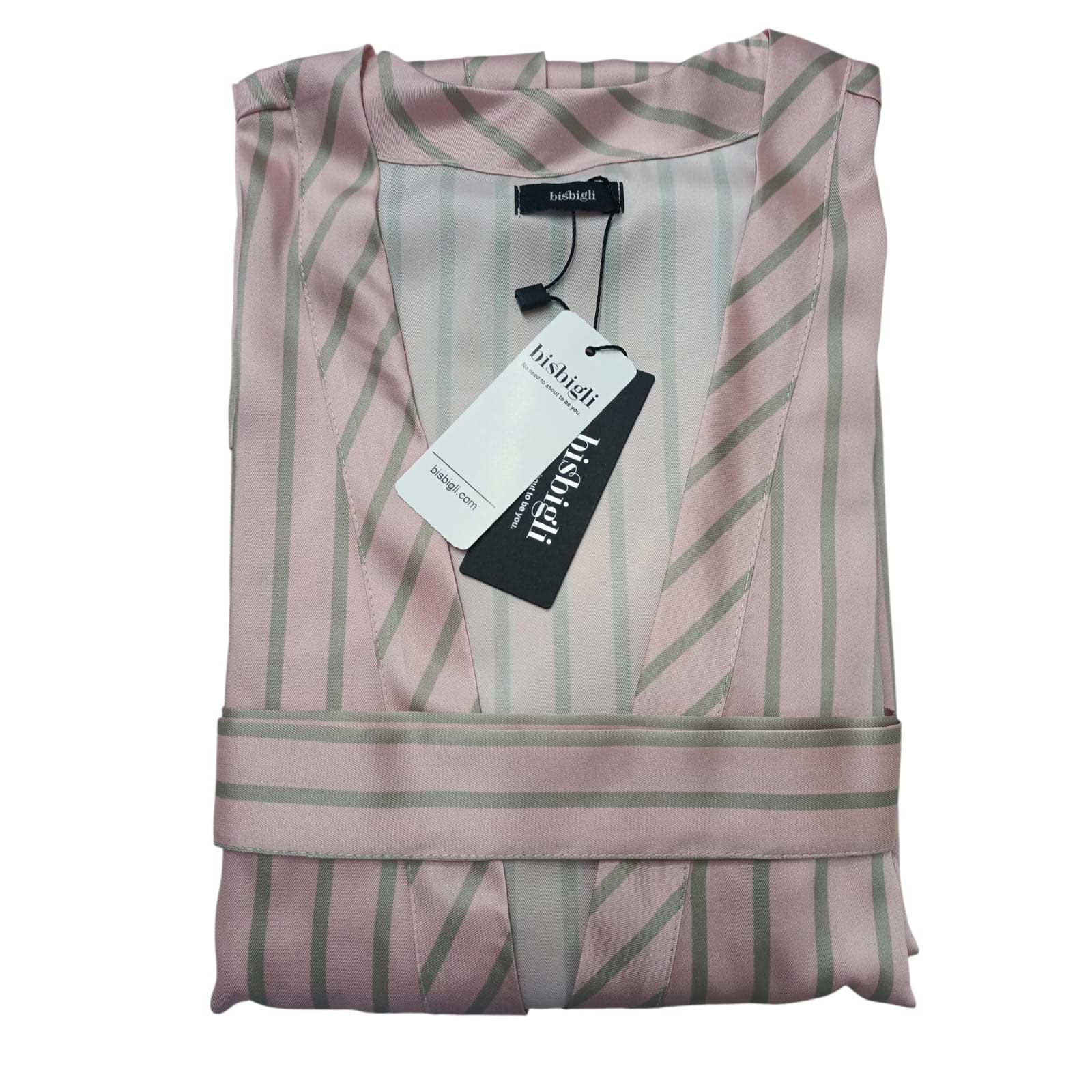 Kimono donna Bisbigli Avenue, Serie 6 Fifth Avenue, manica lunga, in tessuto morbido 100% poliestere, elegante e Made in Italy.