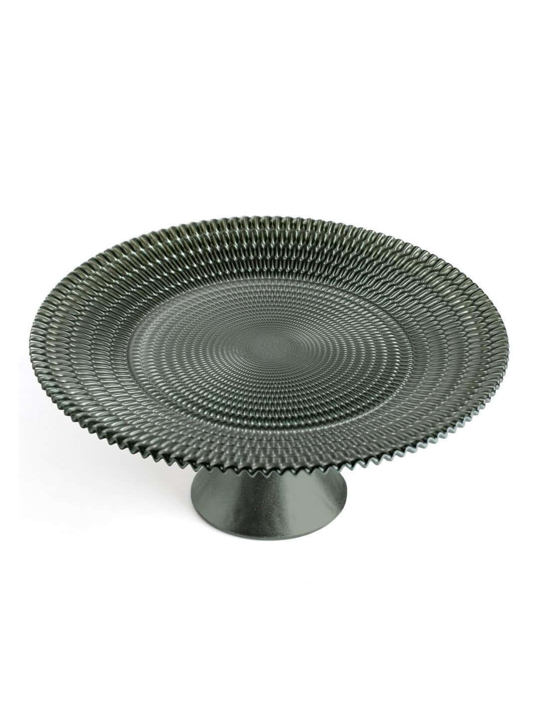 Alzata in vetro trasparente Ø28 cm EVVIVA linea Smirne, elegante e decorativa per dolci ed eventi