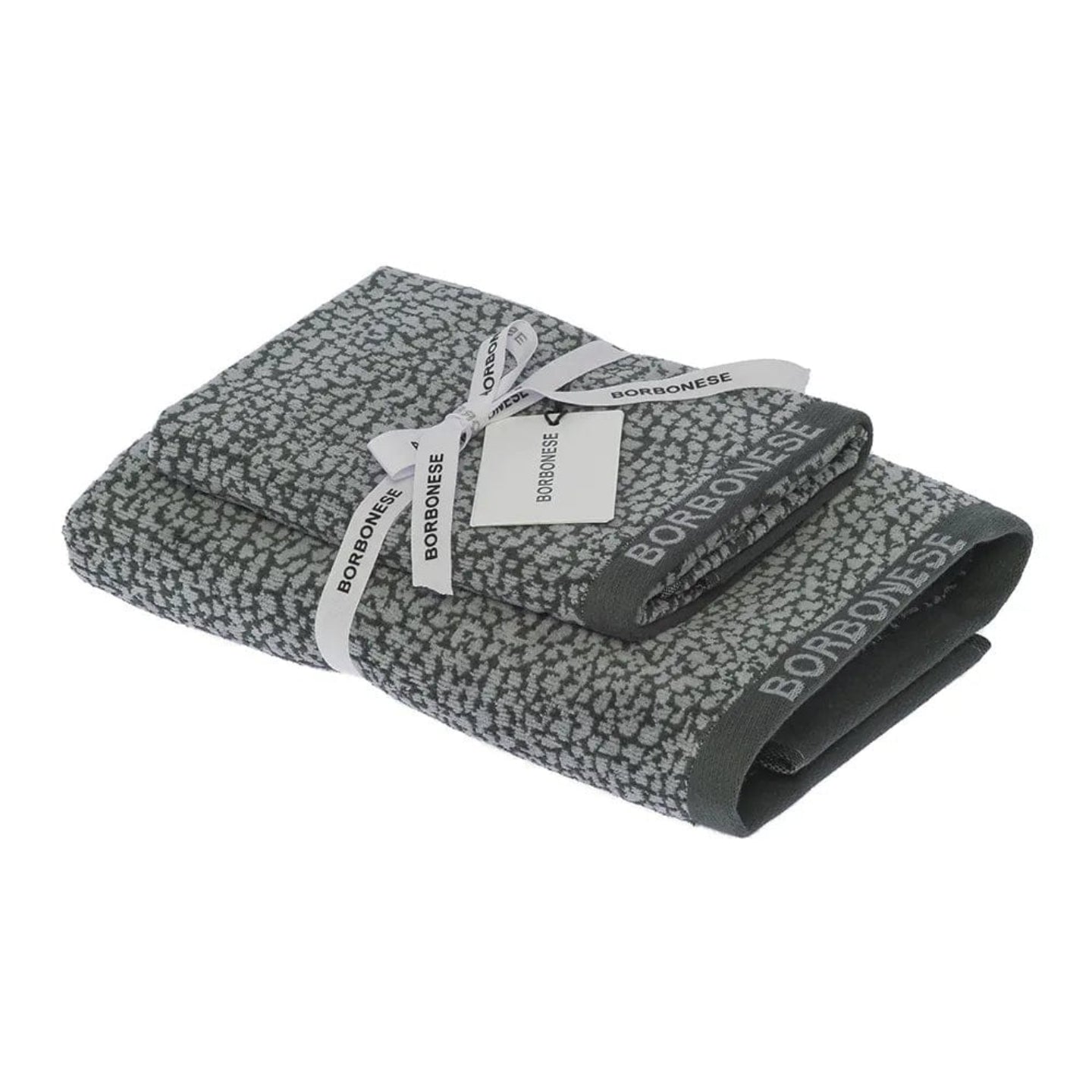 Set Asciugamani Borbonese Twist Op Spugna di Cotone