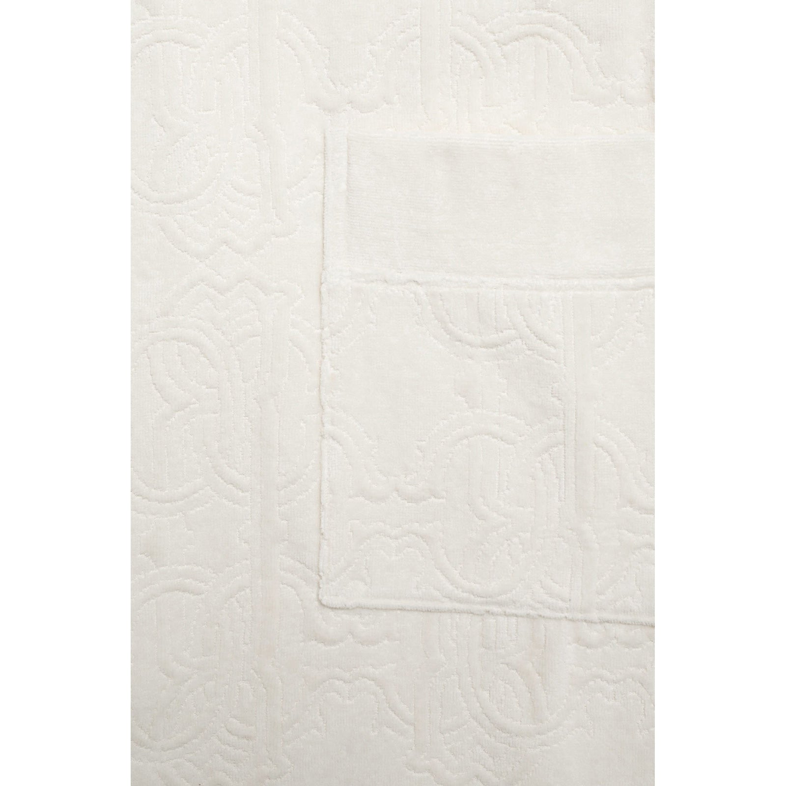 Accappatoio Roberto Cavalli Logo S/M bianco, in spugna di cotone, con cappuccio, tasche e cintura, design elegante con logo, Made in Italy.