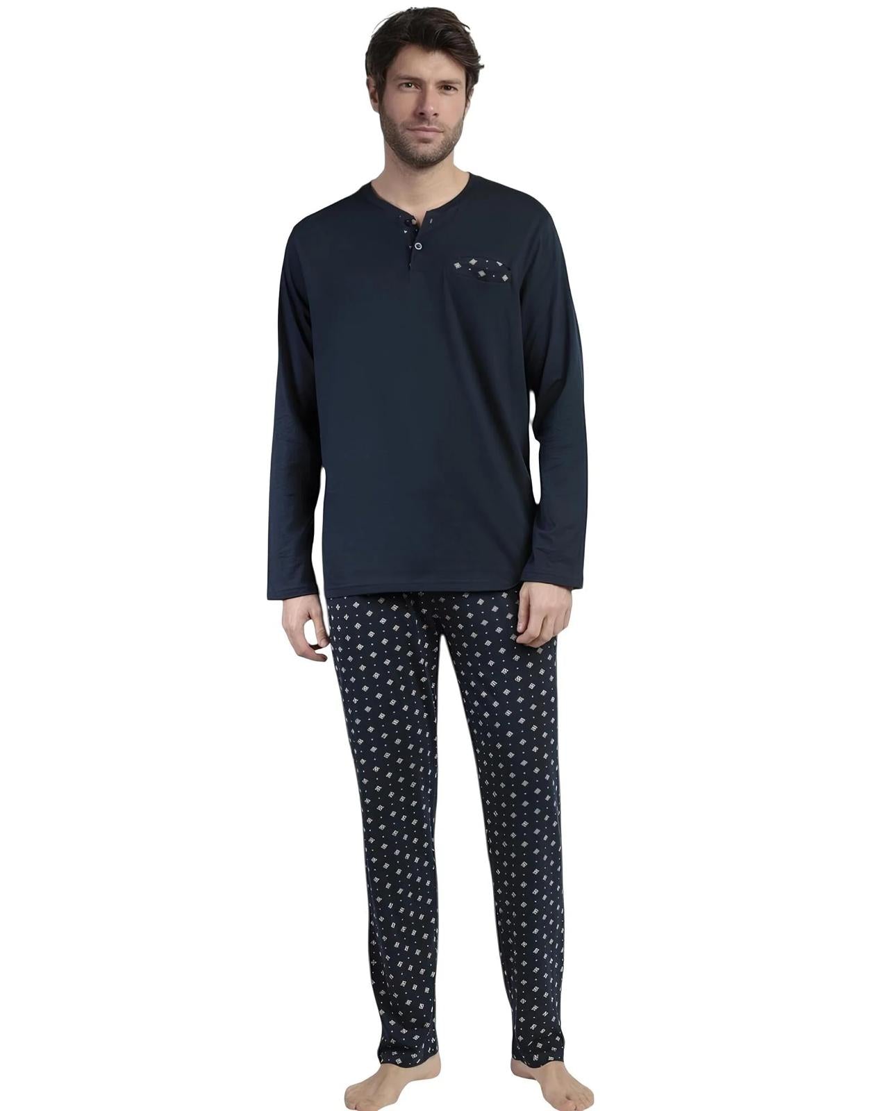 Pigiama Uomo Admas 63771 – Autunno/Inverno – Caldo Cotone e Stile Elegante