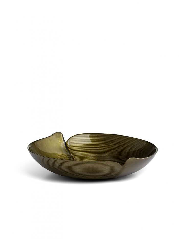 Centrotavola Evviva 5862 Bolo in vetro trasparente, diametro 30 cm, ideale per arredare con eleganza tavole, salotti e spazi living.