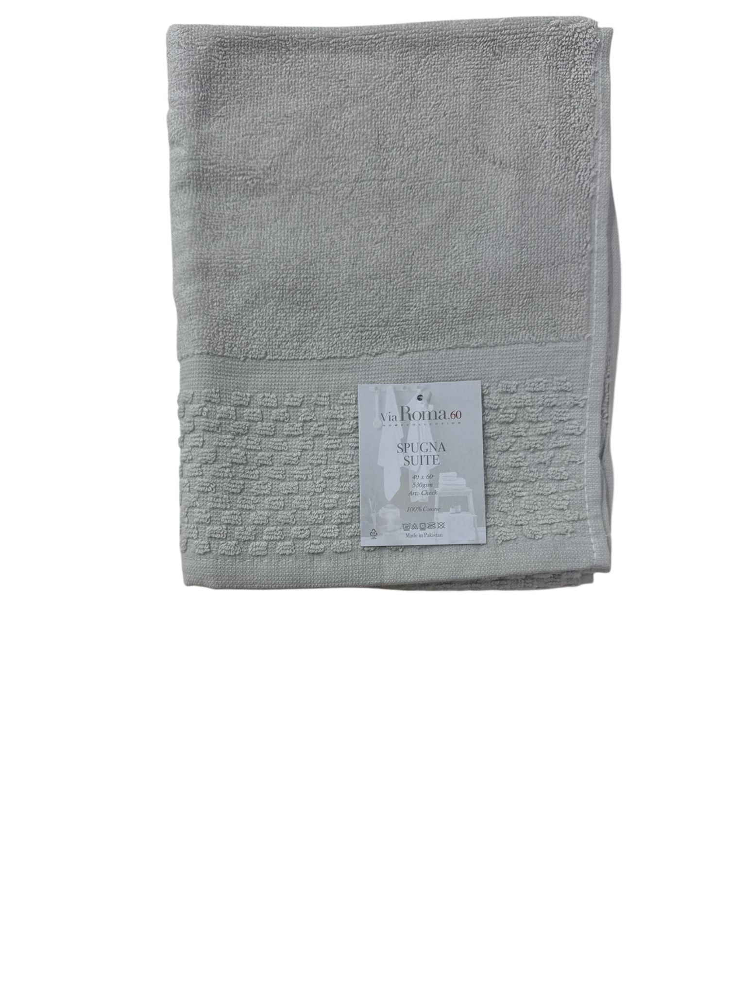 Asciugamano Ospite Via Roma 60 Check in Spugna di Puro Cotone 420 gr/mq – Made in Italy