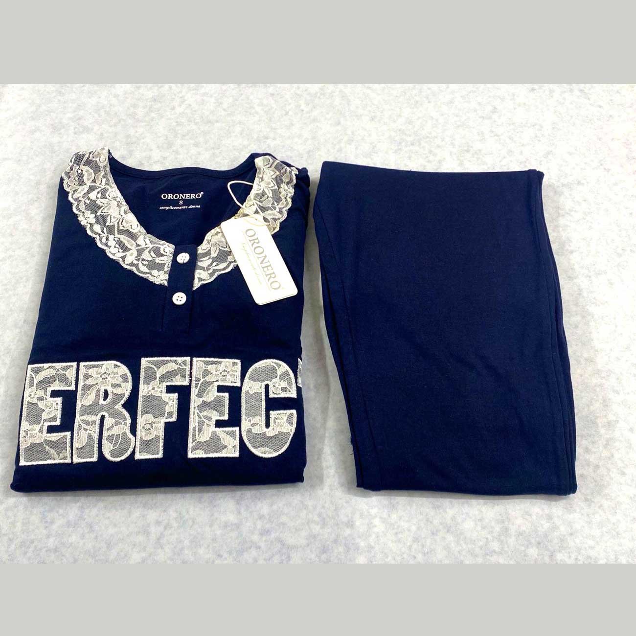 Pigiama Donna Oronero OD133 S Cotone