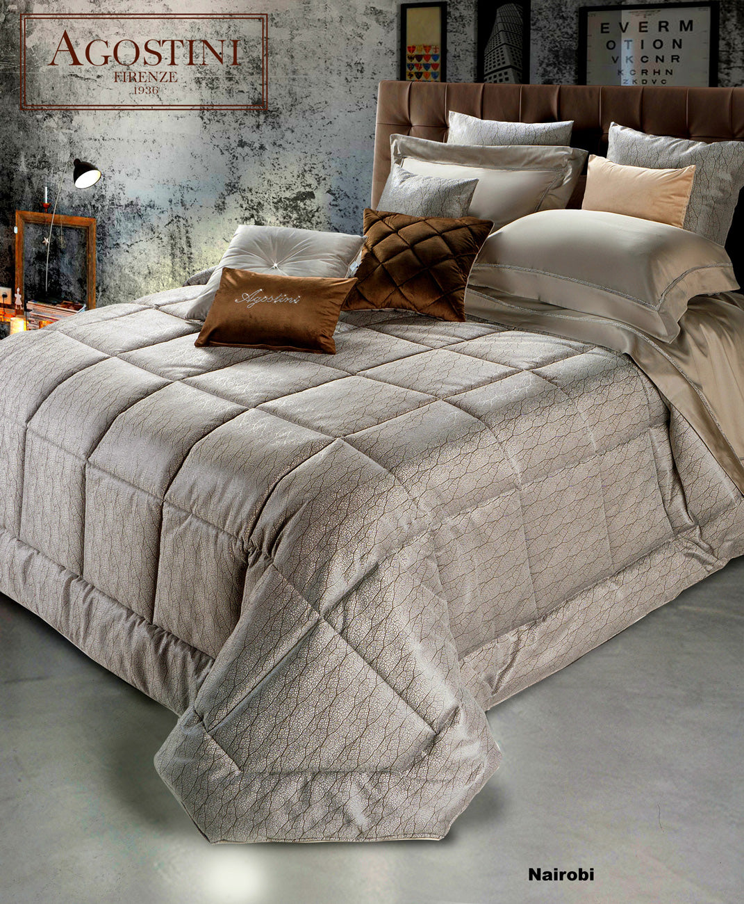 Trapunta Agostini Nairobi Matrimoniale Raso di Cotone