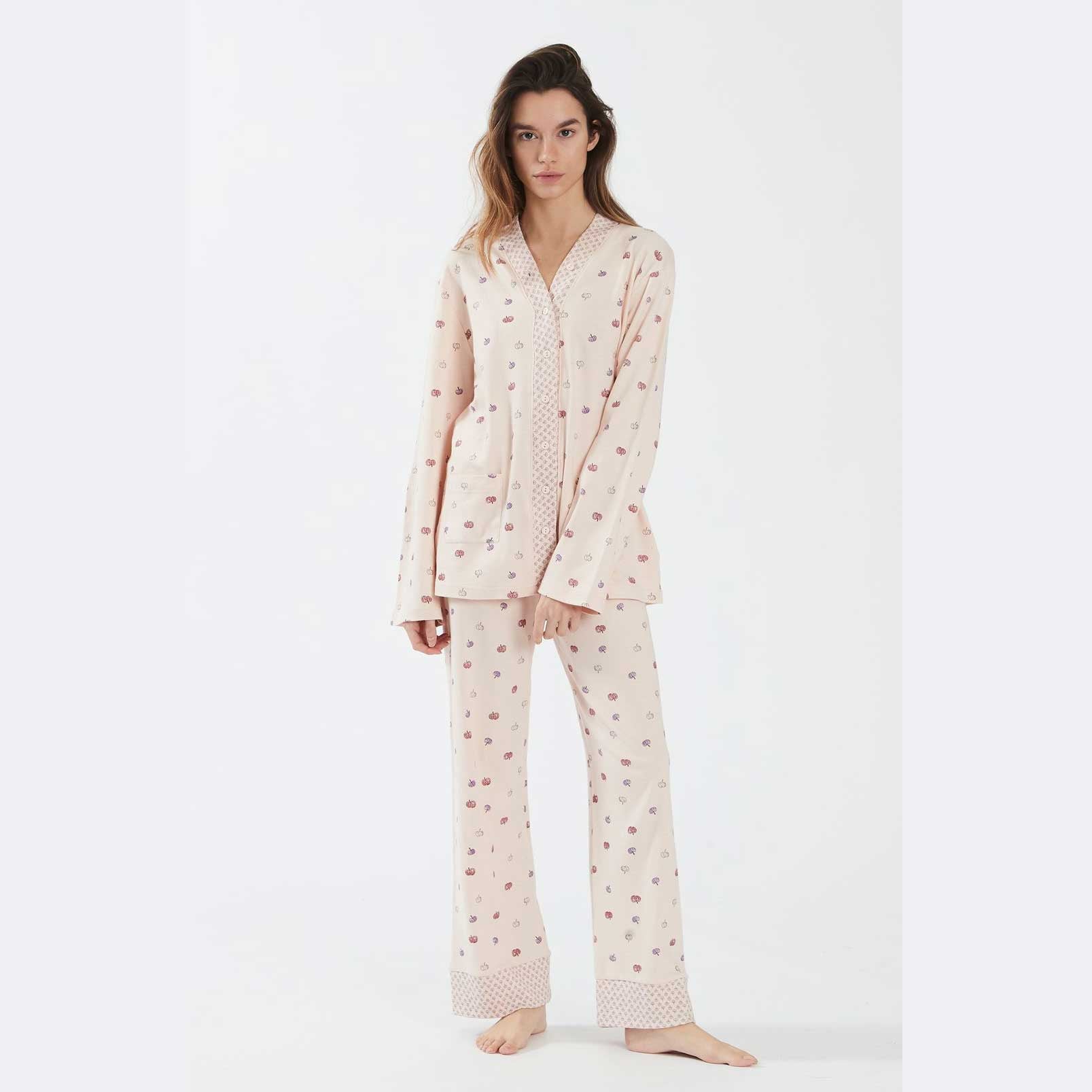 Pigiama Primavera/Estate Donna Happy People Zucca XS 100% Cotone