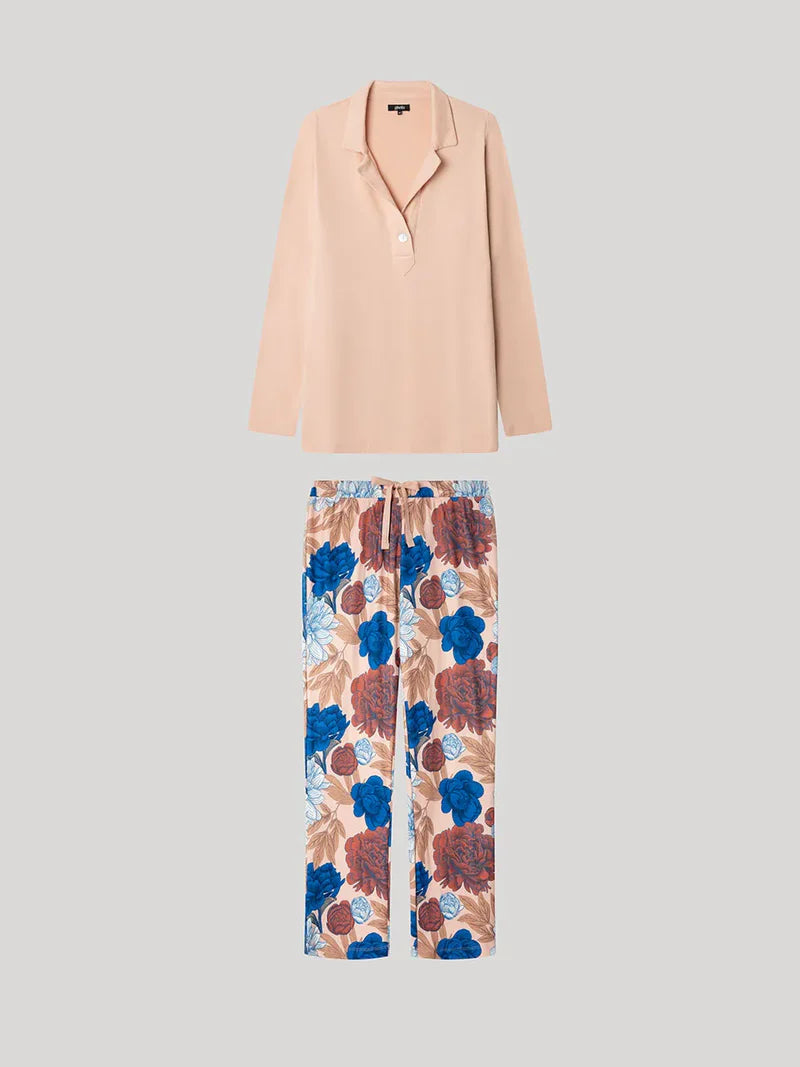 Pigiama Donna Gisela 2/20304S – Set Maglia Morbida con Stampa Floreale