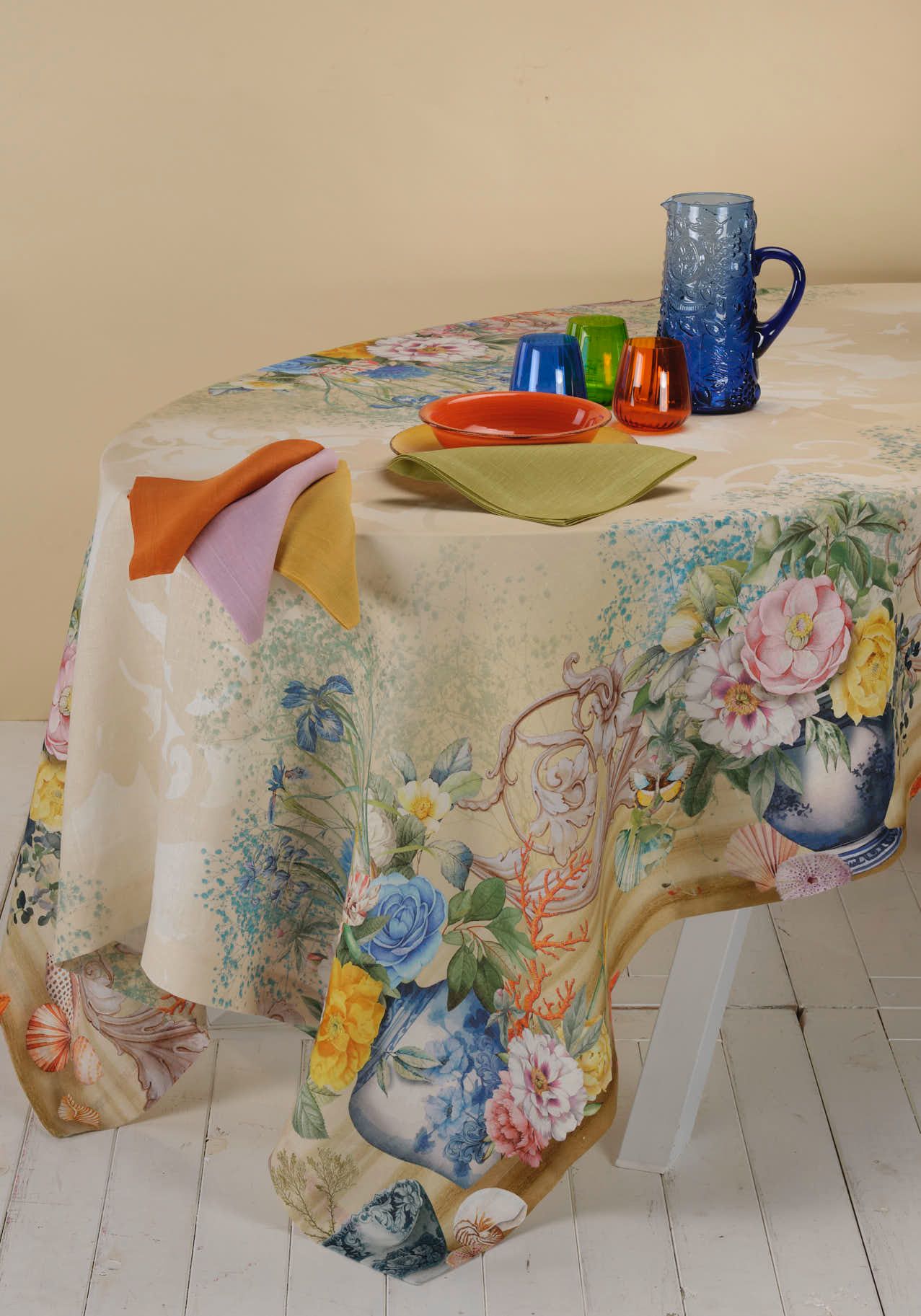 Tovaglia da Tavola x18 Opera Prima Villa D’Este 170x320 cm in Lino