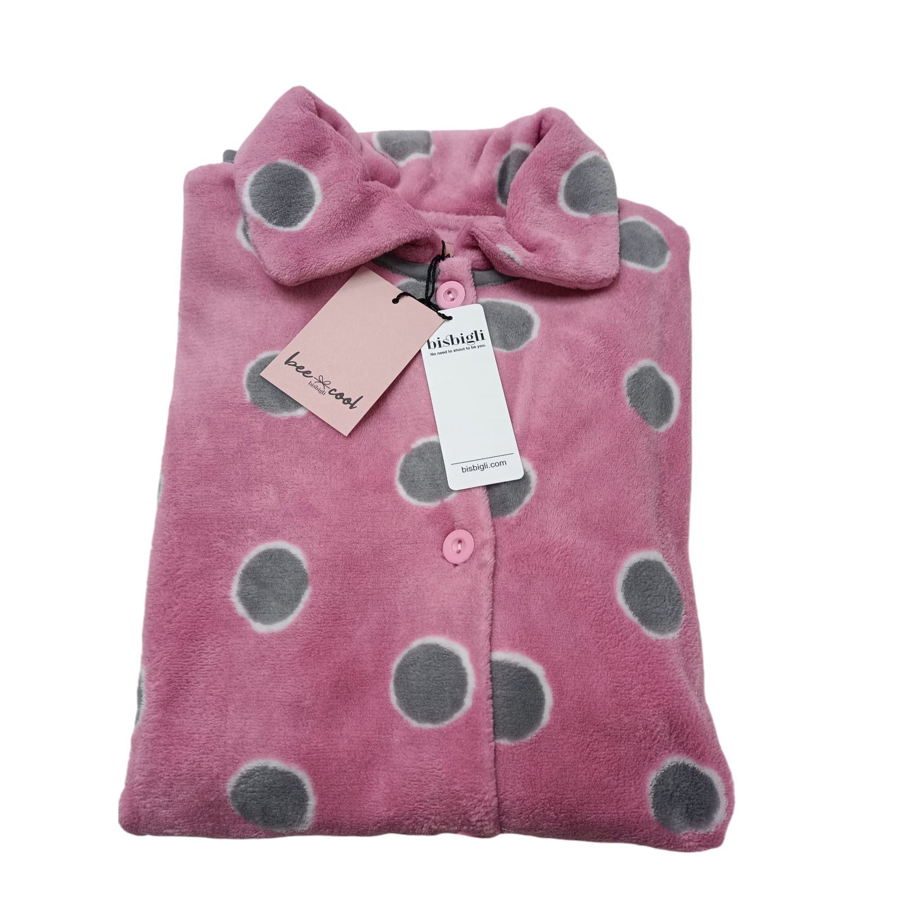 Giacca da camera donna Bisbigli Coral BN388544 in poliestere, abbottonata, taglia 40. Made in Italy.