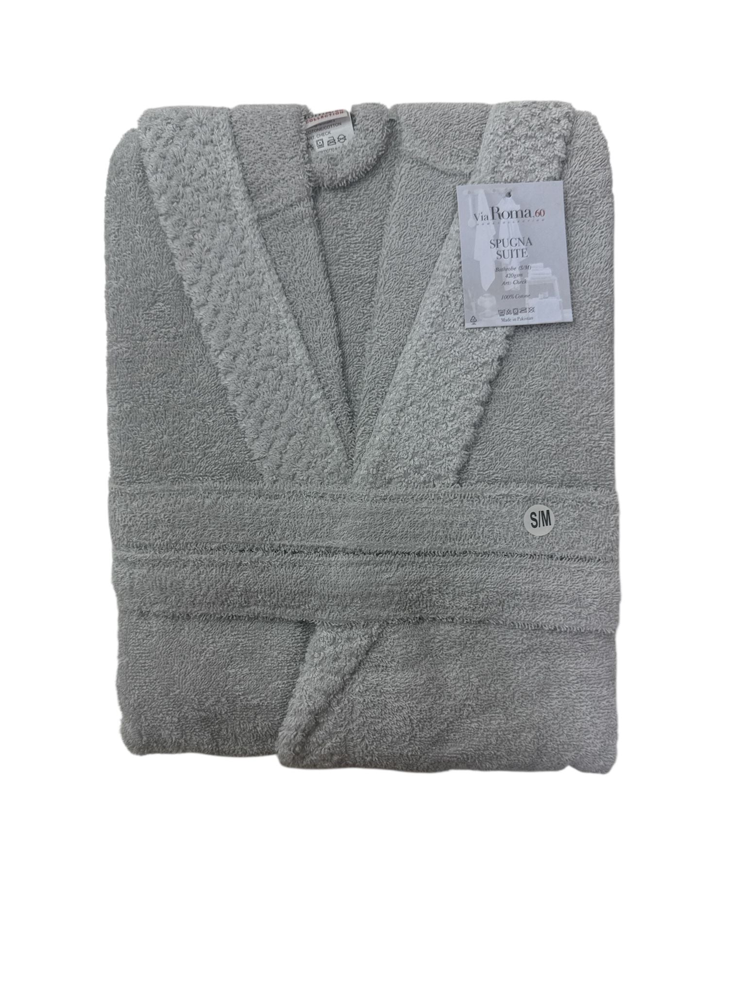 Accappatoio Via Roma 60 Check L/XL Spugna di Cotone