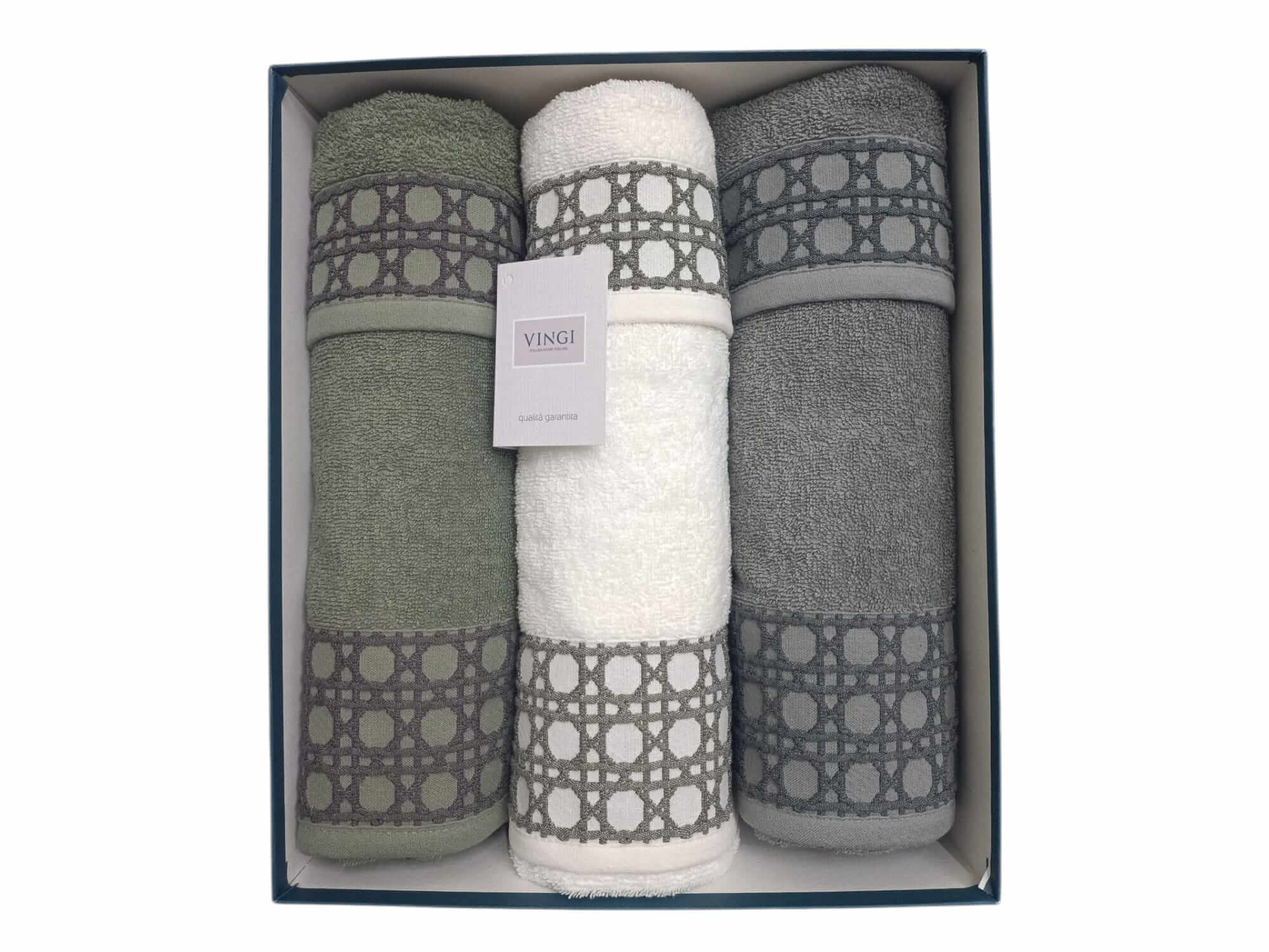 Set Asciugamani 3+3 Vingi Petra Spugna di Cotone