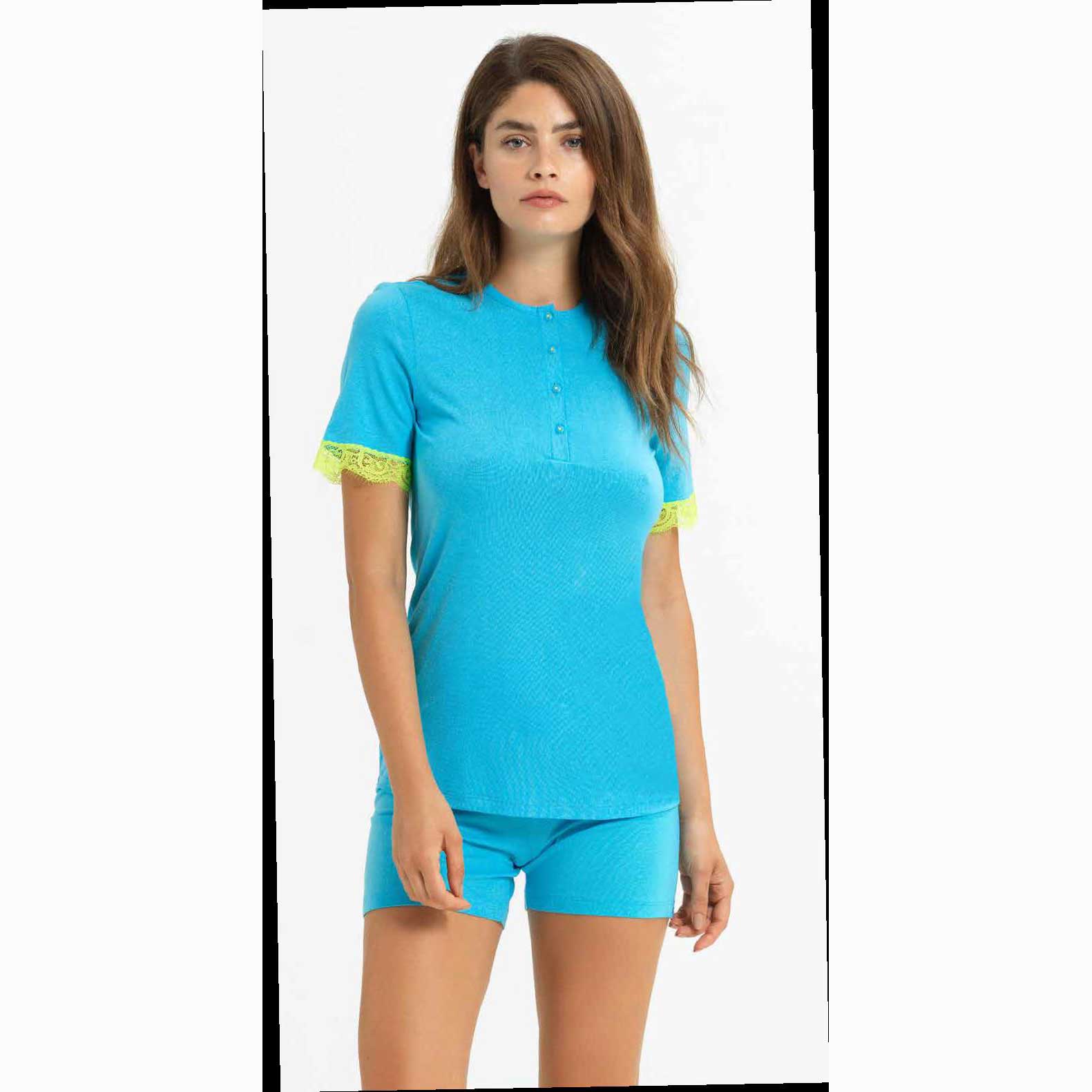 Pigiama Primavera/Estate Donna Bee Cool Smoothie Serie7 48 100% Cotone