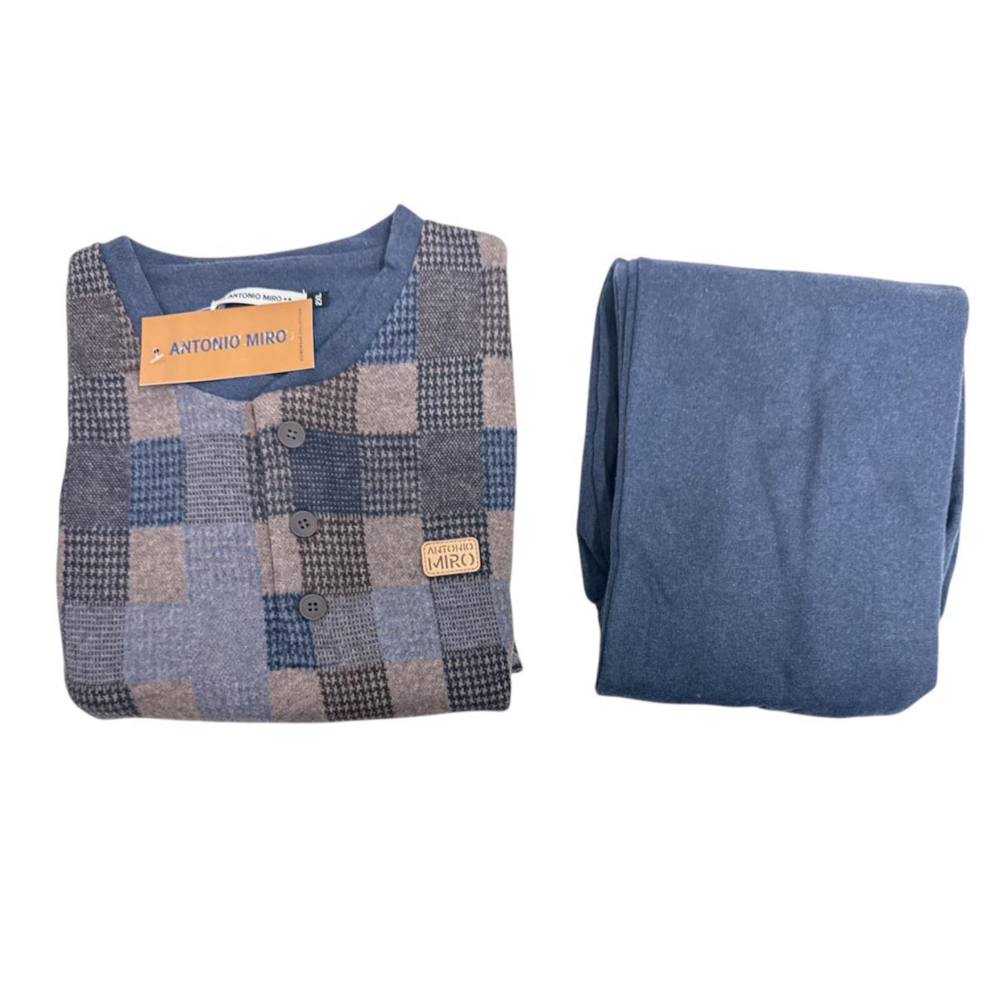 Pigiama Uomo Antonio Miró 63185 – Autunno/Inverno – Modello Serafino in Punto Milano