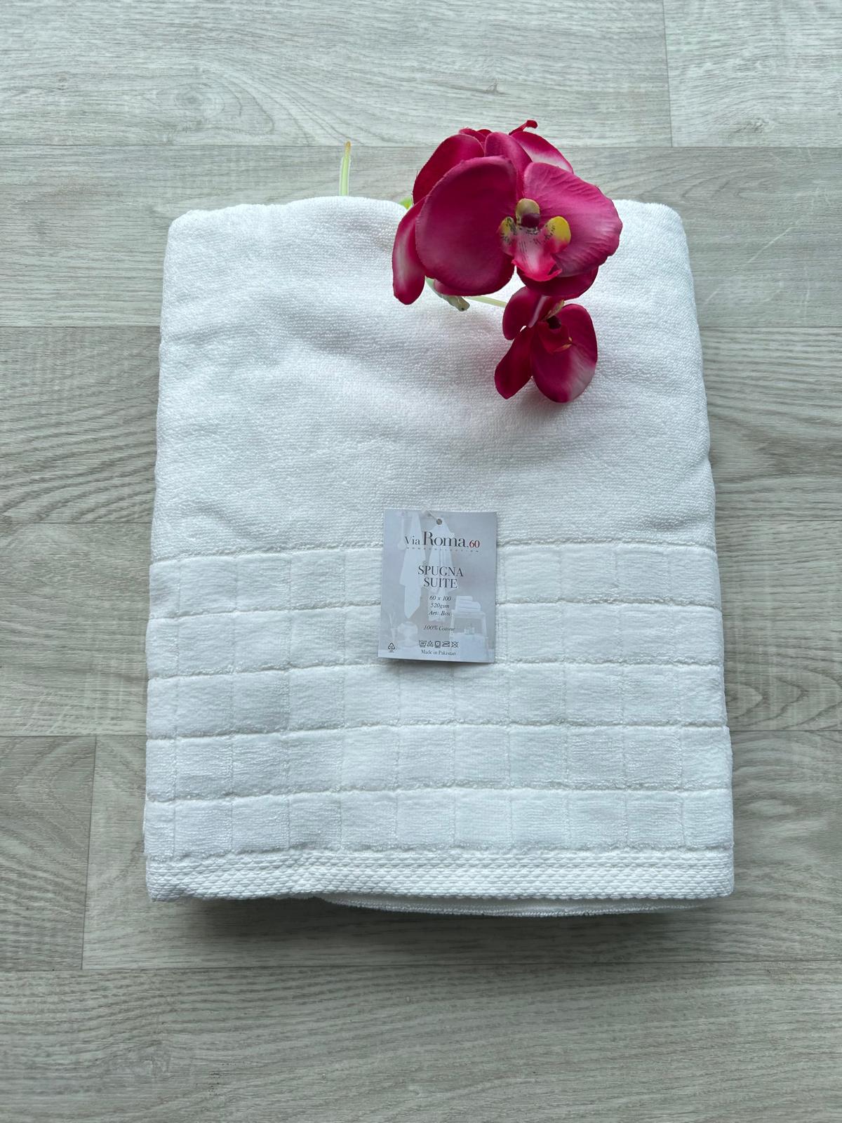 Telo Bagno Via Roma 60 Box in Spugna di Puro Cotone 420 gr/mq – Made in Italy