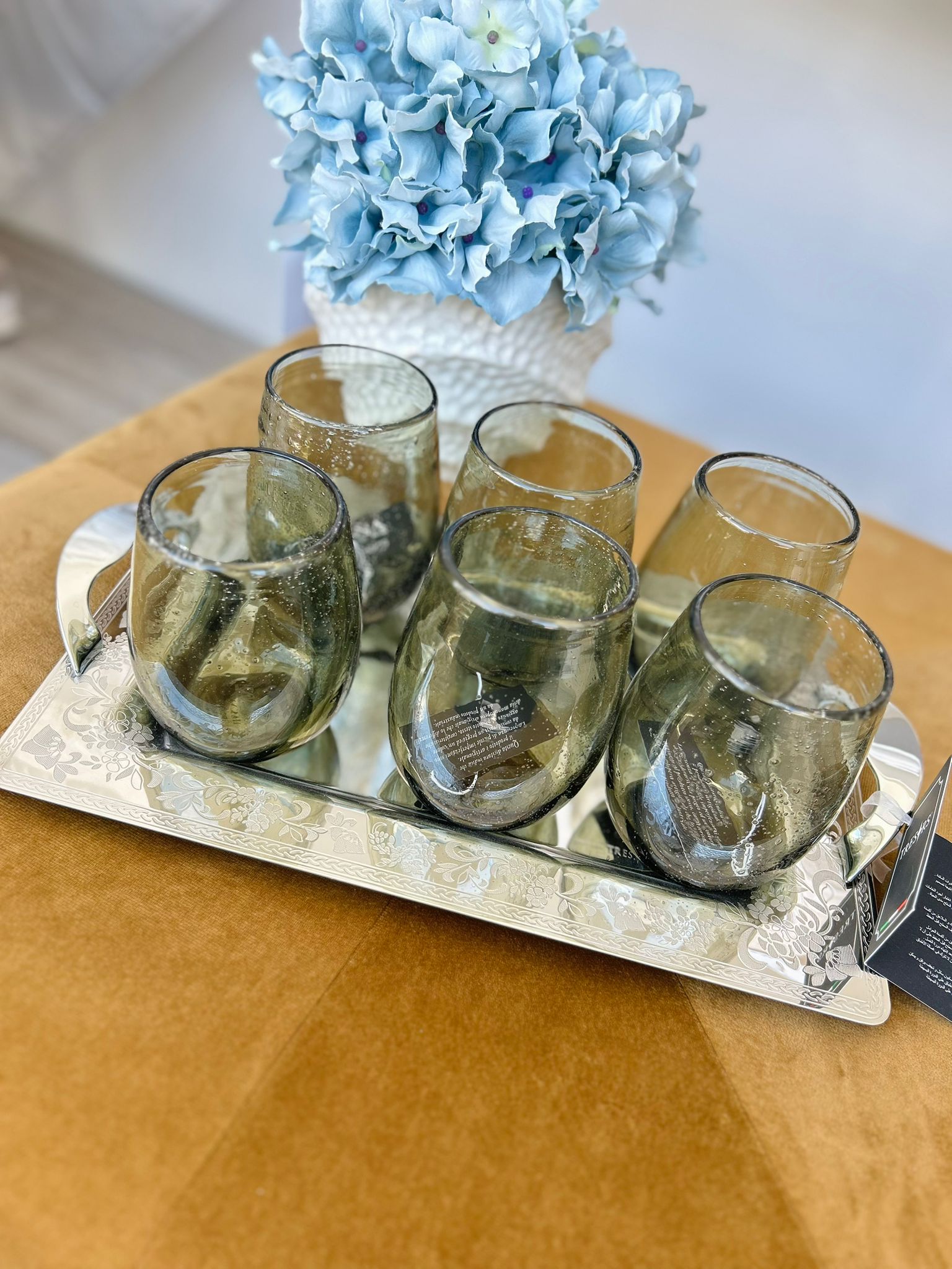 Set 6 Bicchieri Acqua Hanna Home in Vetro