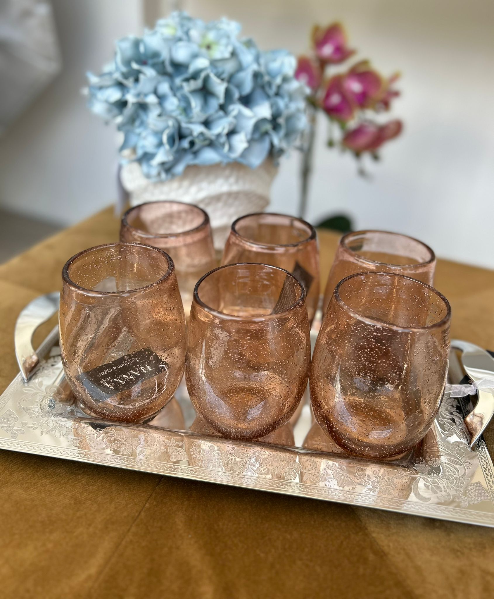 Set 6 Bicchieri Acqua Hanna Home in Vetro