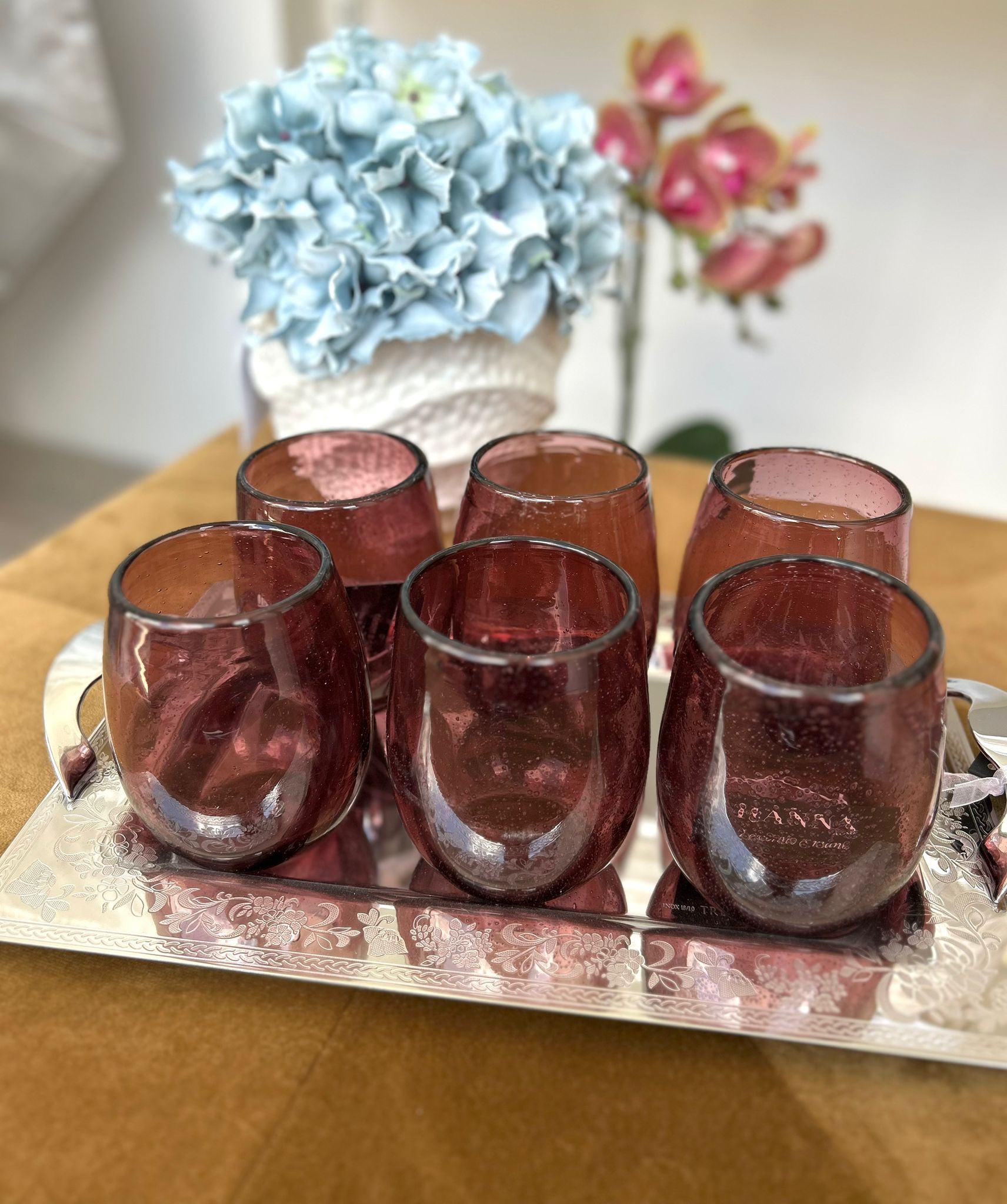 Set 6 Bicchieri Acqua Hanna Home in Vetro