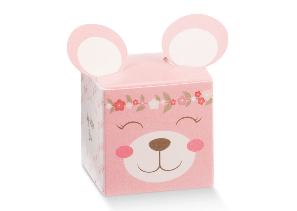 Scatolina Nascita Bimba Cubo Florentina Pon Pon Rosa