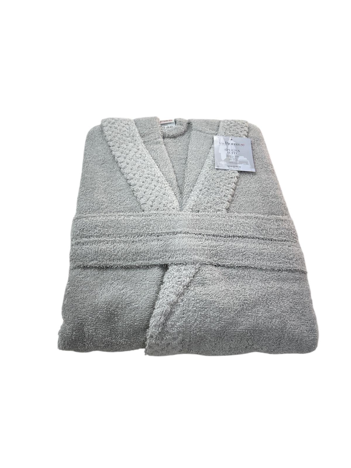 Accappatoio Via Roma 60 Check L/XL Spugna di Cotone