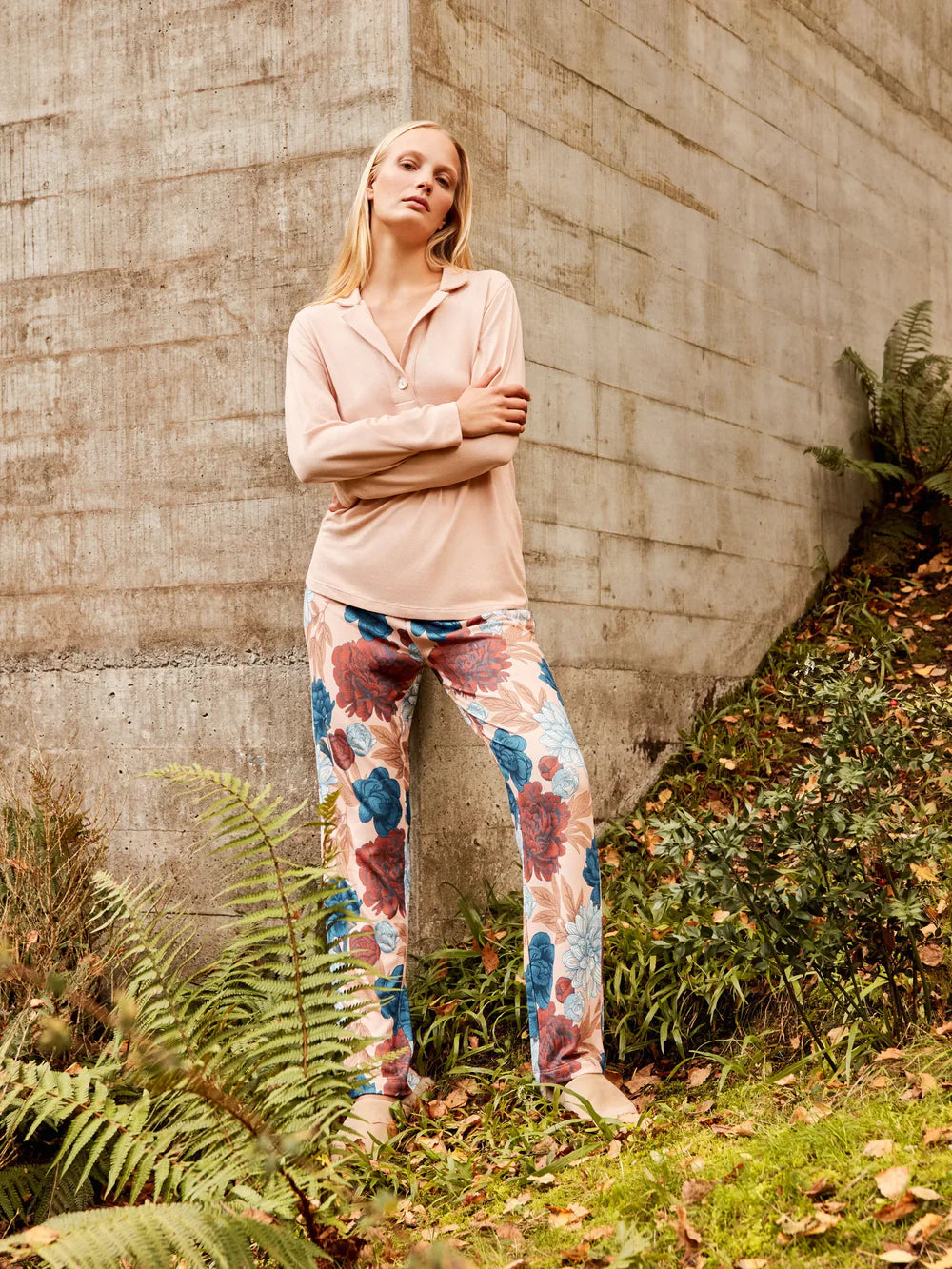 Pigiama Donna Gisela 2/20304S – Set Maglia Morbida con Stampa Floreale