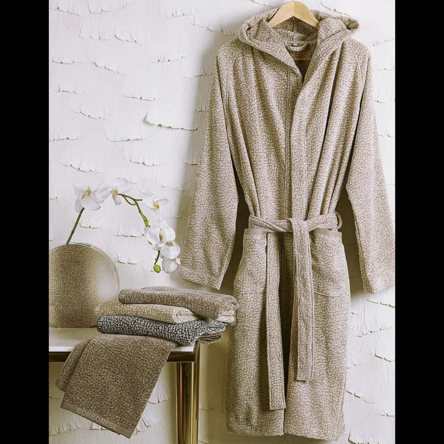 Accappatoio Borbonese Twist Op Spugna di Cotone - The King Luxury