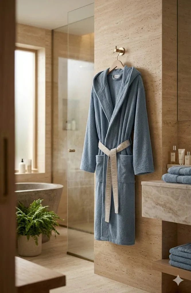 Accappatoio con Cappuccio Polo Logo Opera Prima - The King Luxury