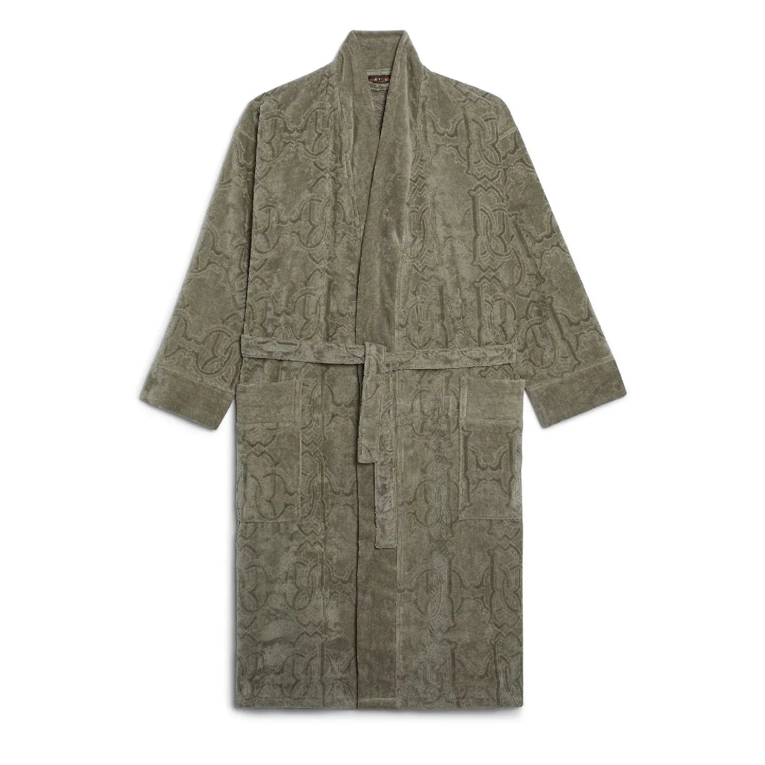 Accappatoio Logo XXL Roberto Cavalli Grigio Cotone - The King Luxury