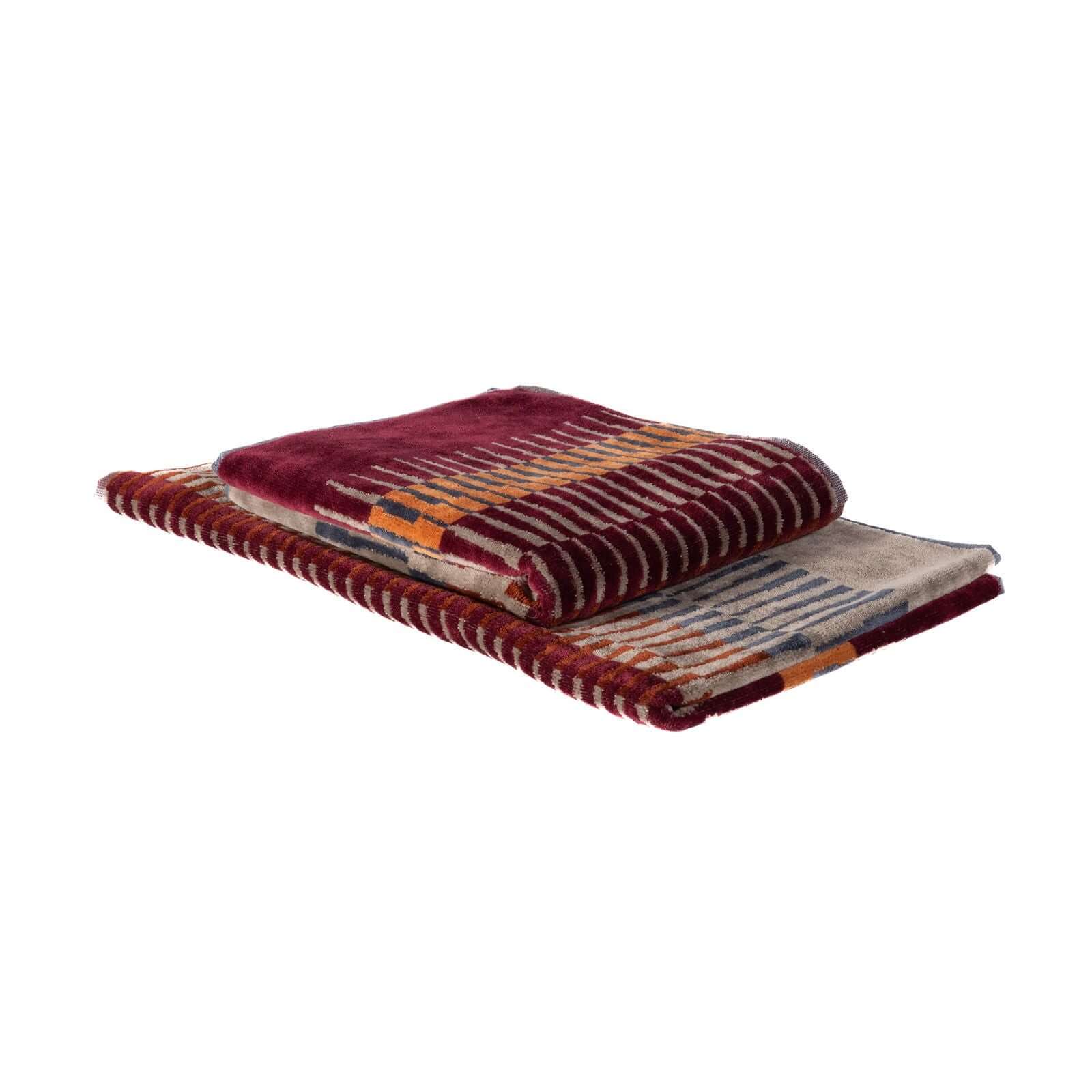 Set Asciugamani 1+1 Mirabello Carrara Victory Boulevard Spugna di Cotone