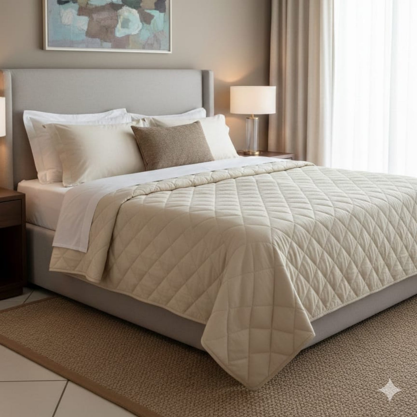 Trapuntino matrimoniale Borbonese Oplà Matrimoniale Raso di Cotone