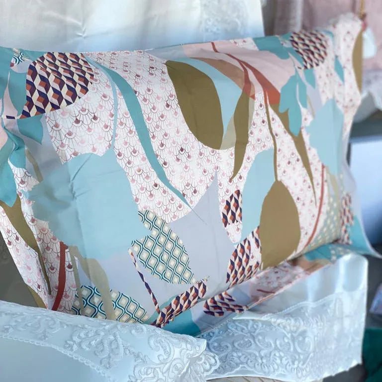 Completo Lenzuola 1 Piazza e 1/2 Bilbao Tessitura Randi Percalle Cotone 200TC - The King Luxury