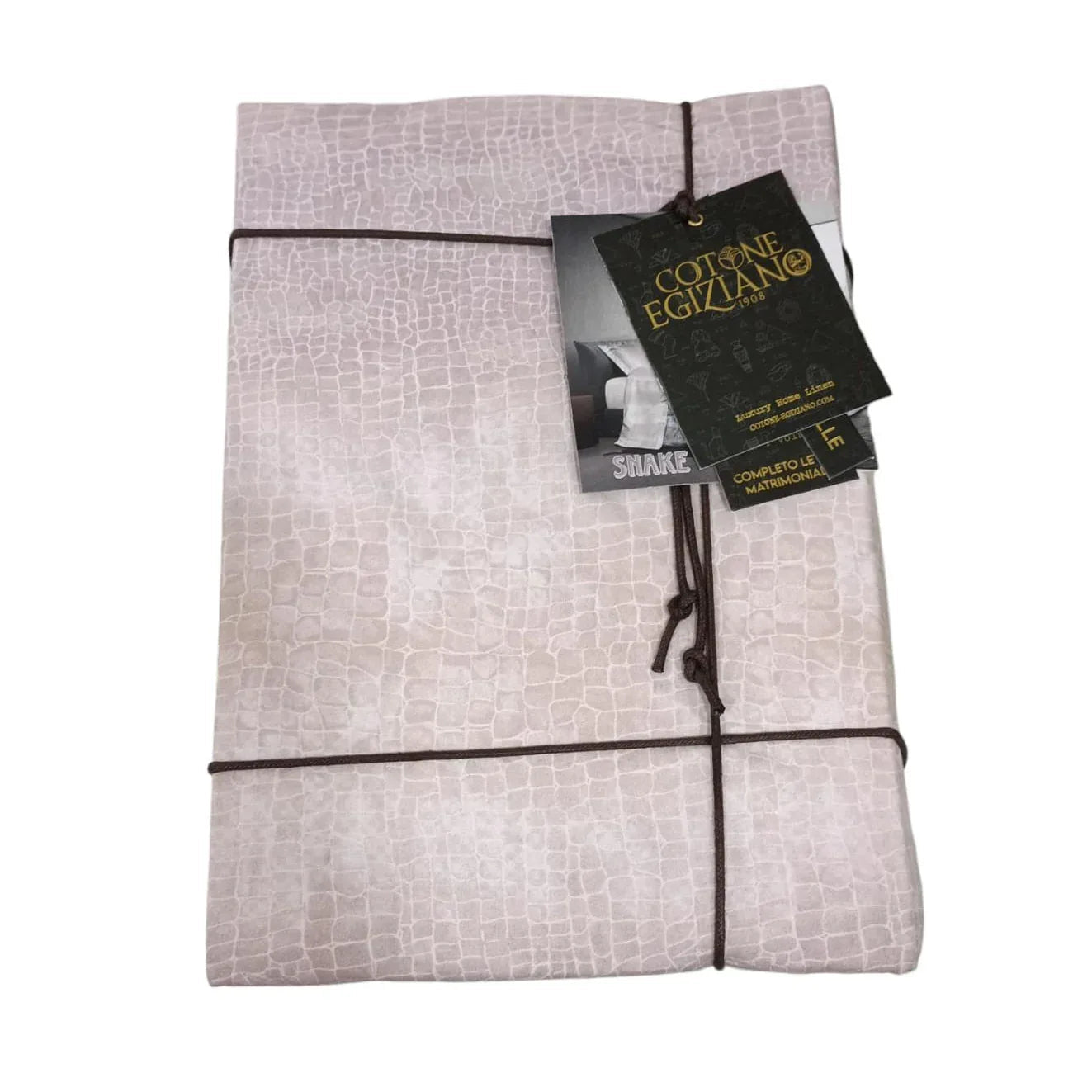 Completo Lenzuola 1 Piazza e 1/2 Snake Percalle Cotone - The King Luxury