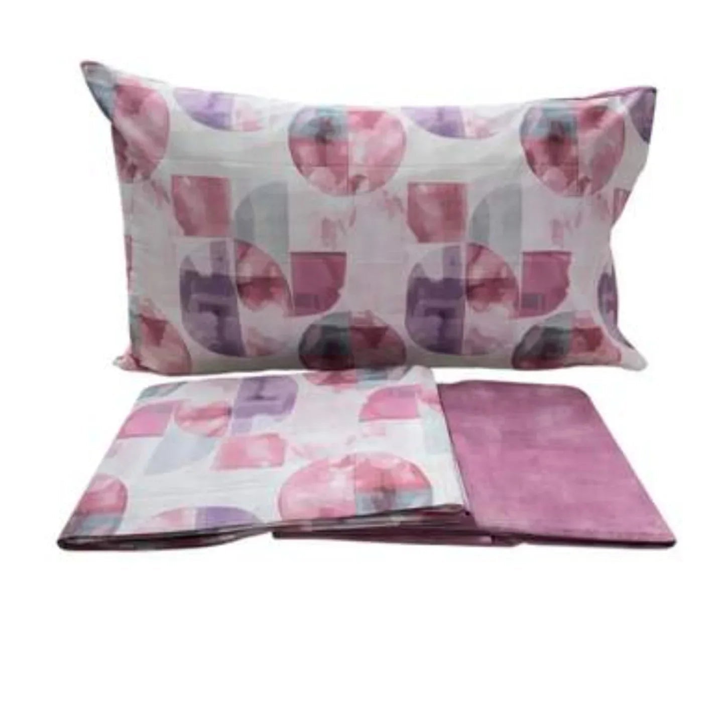 Completo Lenzuola Casa Giulia Geometrico 1 Piazza e Mezza – Percalle di Cotone – Made in Italy - The King Luxury