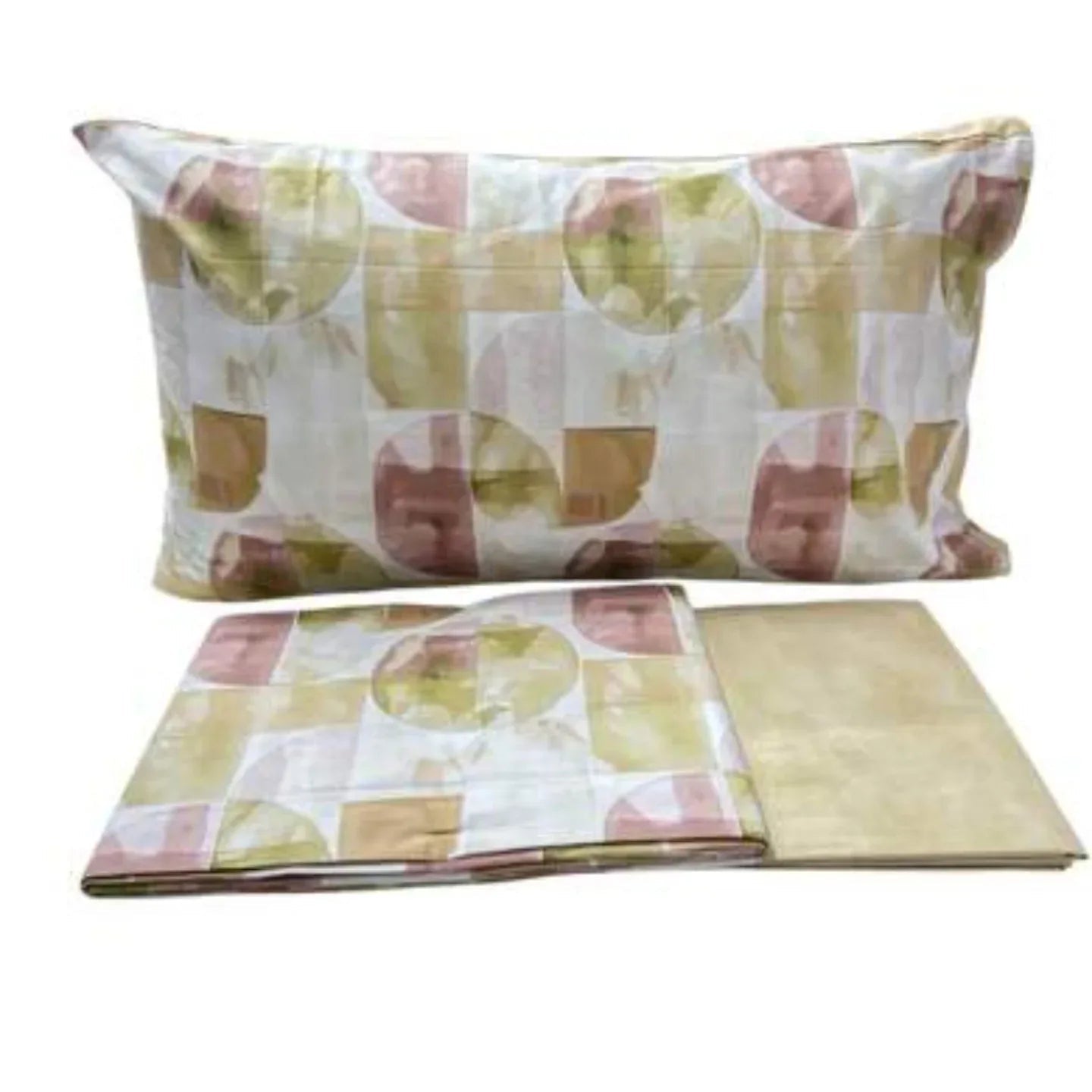 Completo Lenzuola Casa Giulia Geometrico 1 Piazza e Mezza – Percalle di Cotone – Made in Italy - The King Luxury