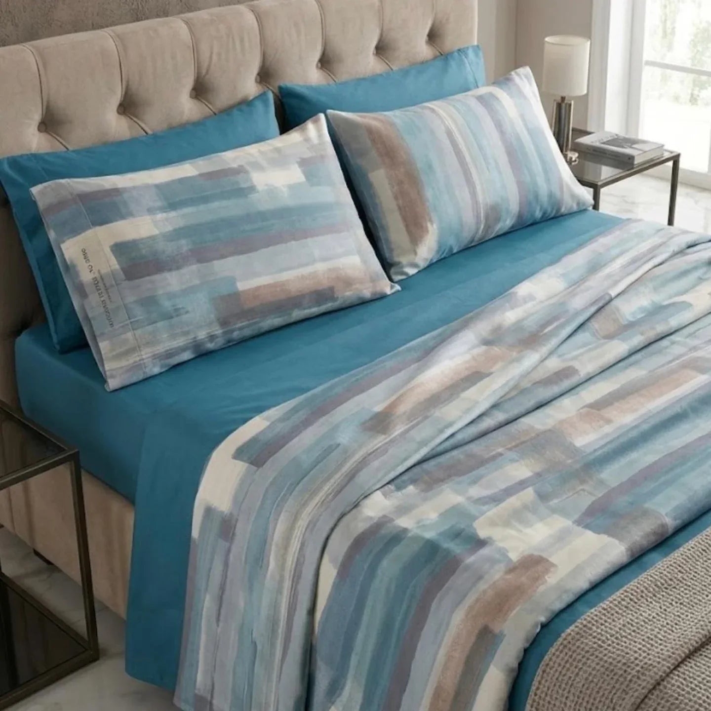 Completo Lenzuola Casa Giulia Nicole Back Matrimoniale Cotone Teknotime - The King Luxury