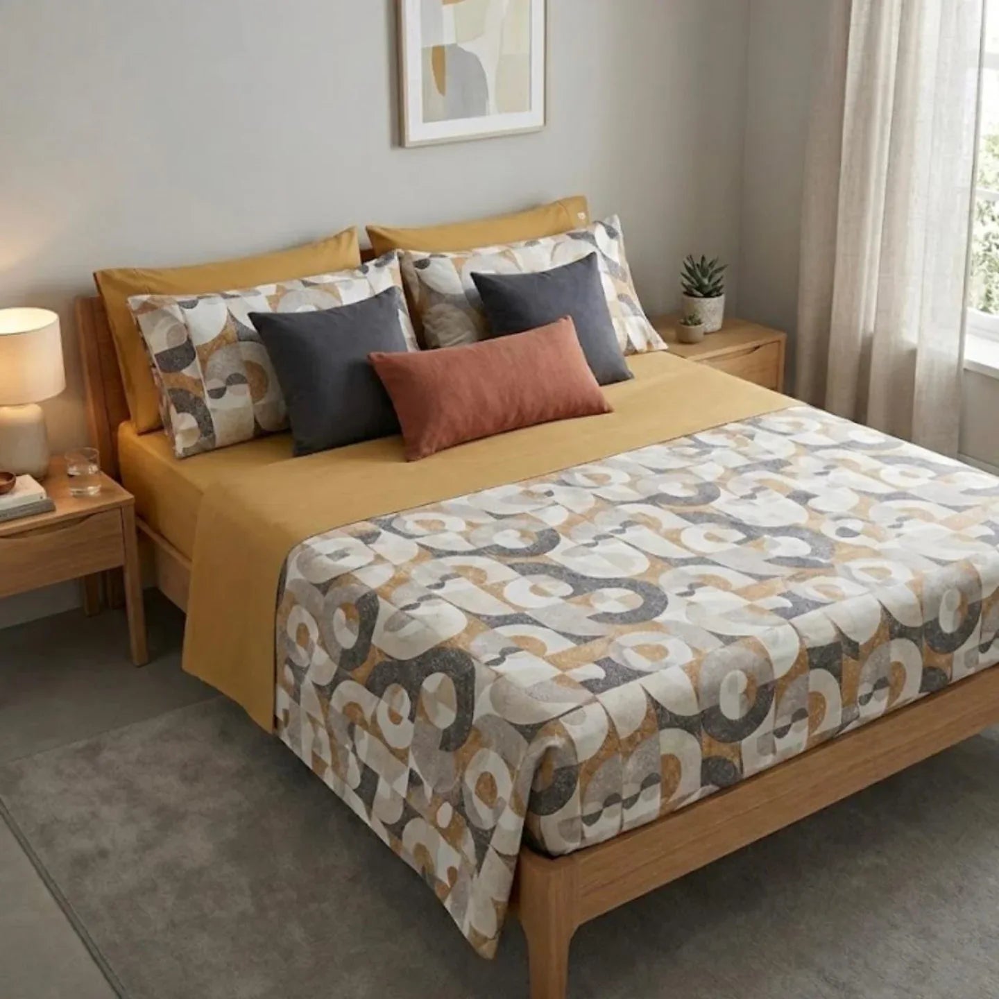 Completo Lenzuola Casa Giulia Sferic Matrimoniale Cotone Teknotime - The King Luxury