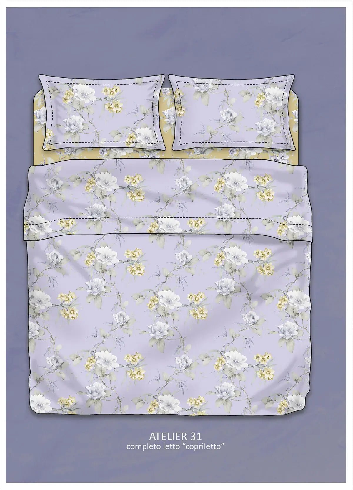 Completo Lenzuola Cotone Randi Atelier 31 Matrimoniale – Percalle - The King Luxury