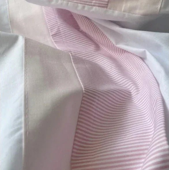 Completo Lenzuola Maestri Cotonieri Toscana geometria Matrimoniale Cotone - The King Luxury