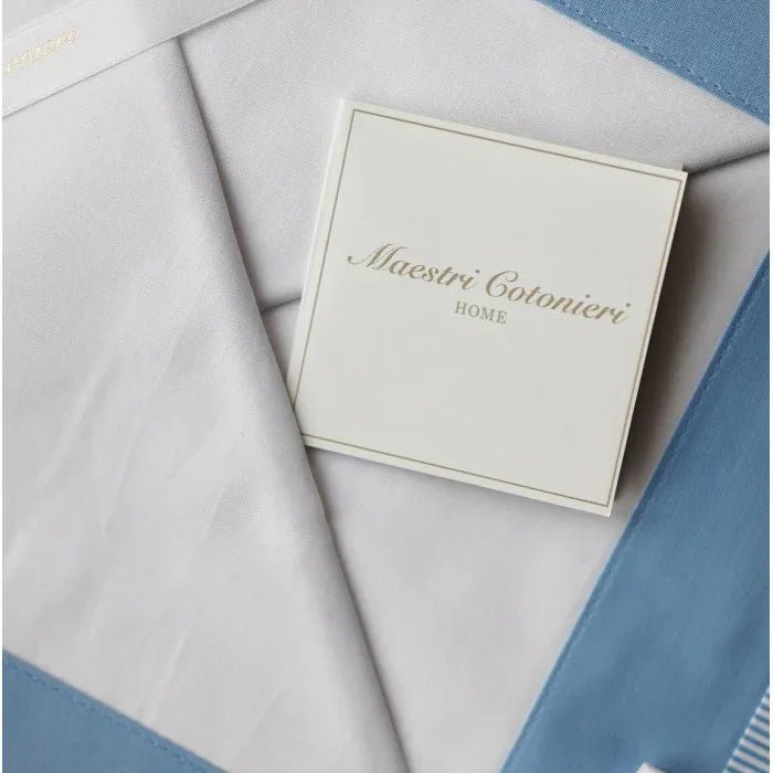 Completo Lenzuola Maestri Cotonieri Toscana geometria Matrimoniale Cotone - The King Luxury