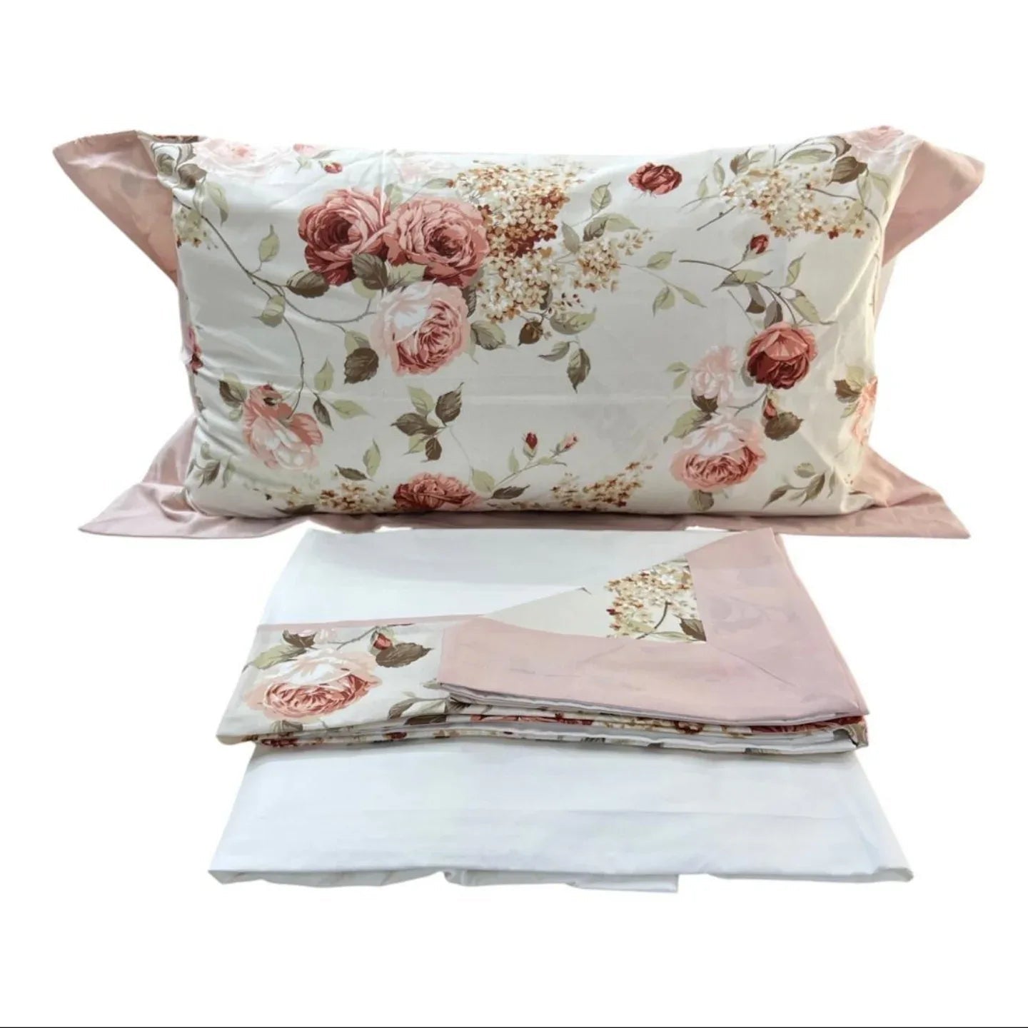 Completo Lenzuola Matrimoniale Alexander Tuscany Home Rose – 100% Cotone - The King Luxury