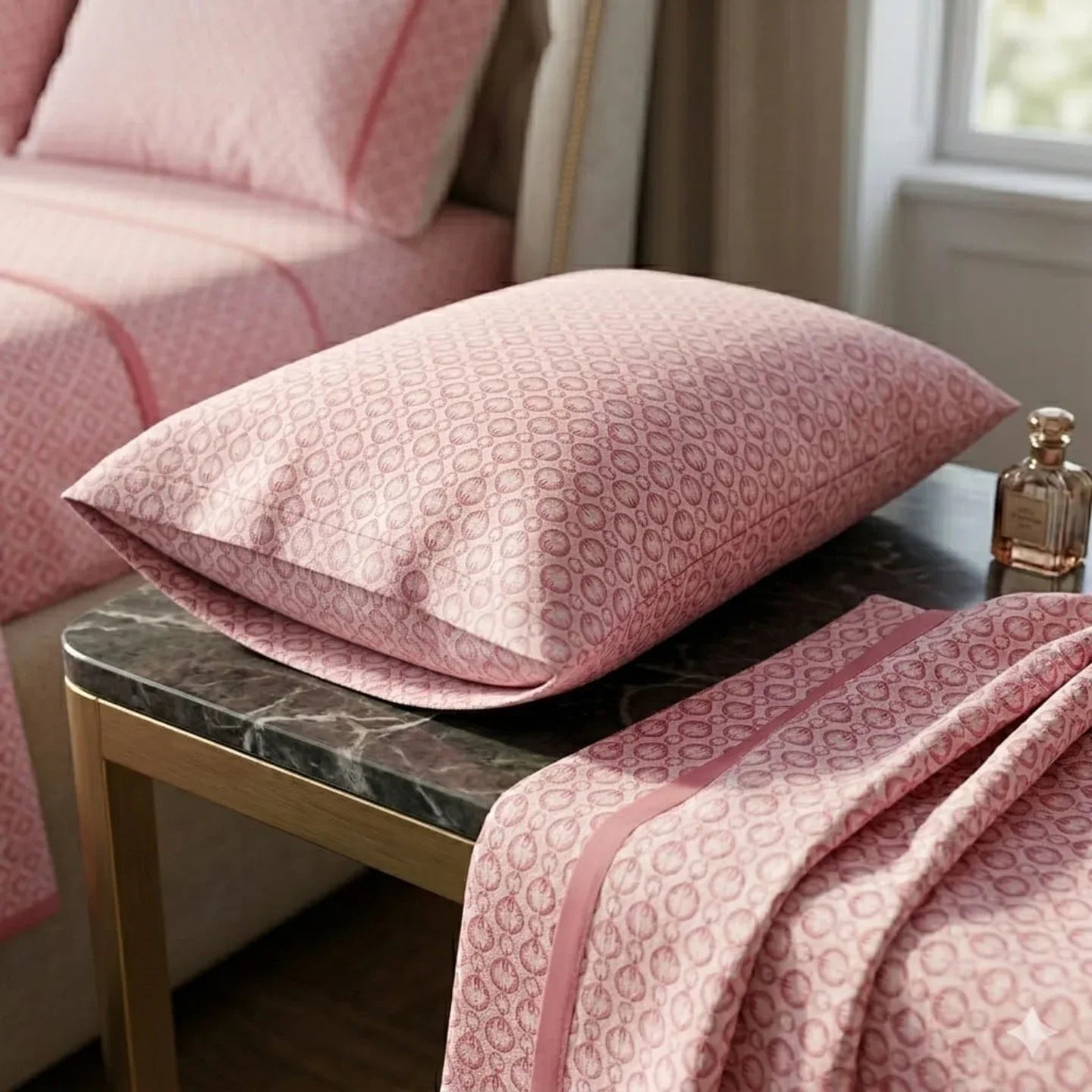 Completo Lenzuola Matrimoniale Antica Tessitura Italiana Pomo in Puro Cotone - The King Luxury