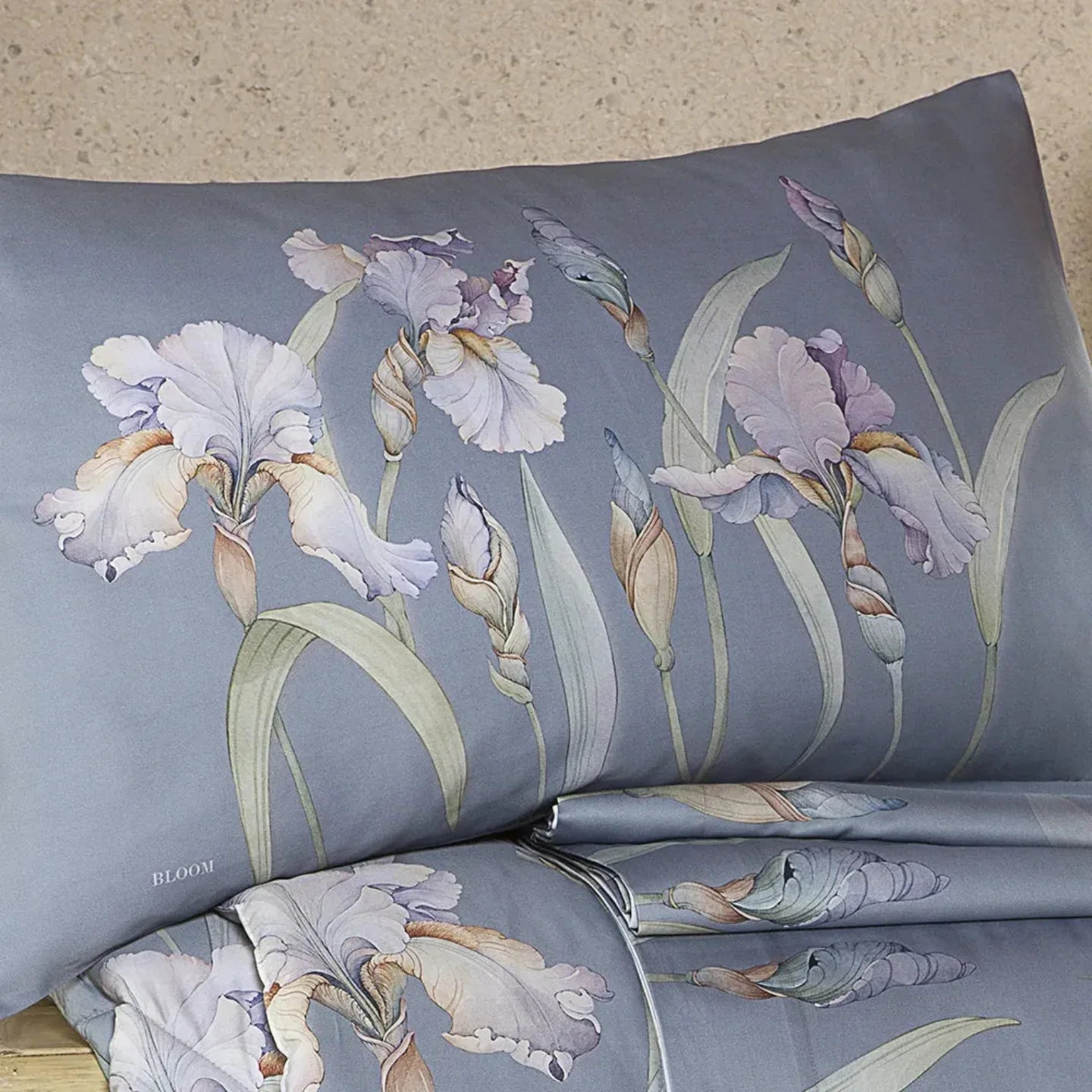 Completo Lenzuola Matrimoniale Lily in Raso di Cotone 300TC – Tessitura Randi - The King Luxury